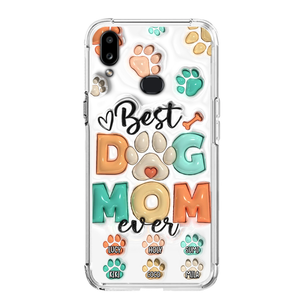 Personalized Dog Mom/Dad Phone Case - Gift Idea For Dog Owners/Lovers - Upto 6 Paws - Best Dog Mom Ever - Case For iPhone/Samsung