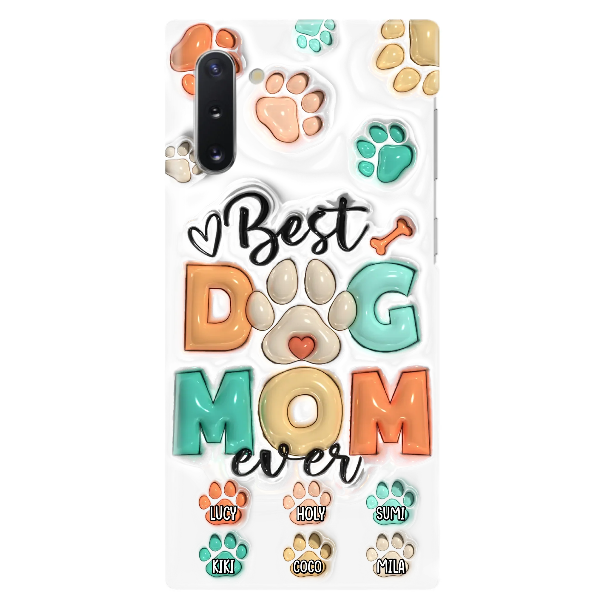 Personalized Dog Mom/Dad Phone Case - Gift Idea For Dog Owners/Lovers - Upto 6 Paws - Best Dog Mom Ever - Case For iPhone/Samsung