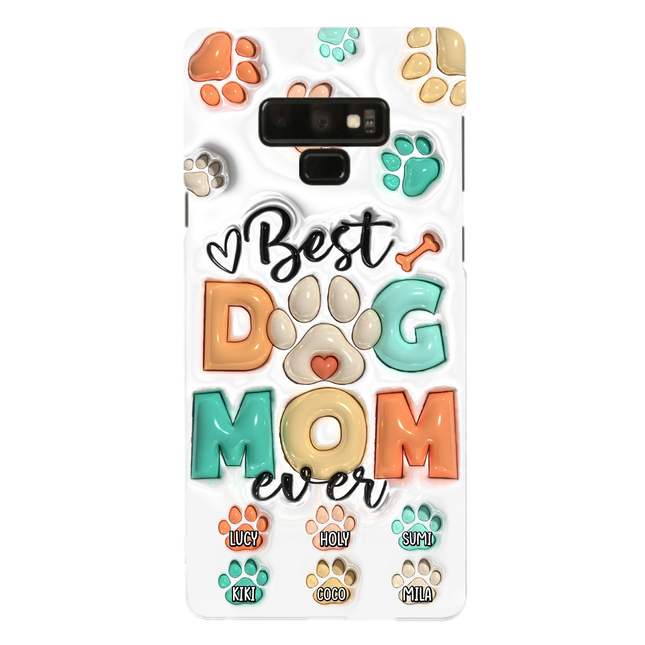 Personalized Dog Mom/Dad Phone Case - Gift Idea For Dog Owners/Lovers - Upto 6 Paws - Best Dog Mom Ever - Case For iPhone/Samsung