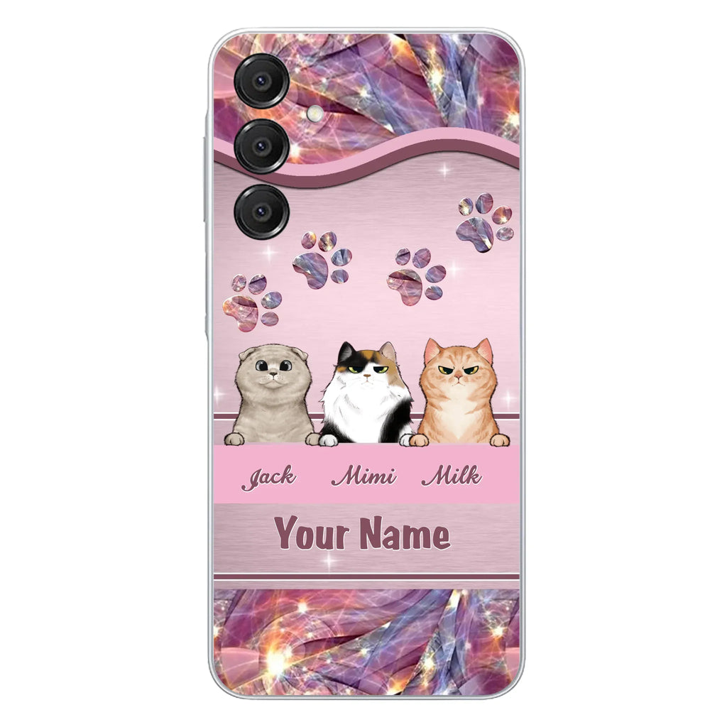 Custom Personalized Cat Phone Case For iPhone And Samsung - Gift Idea For Cat Lover - Up to 3  Cats