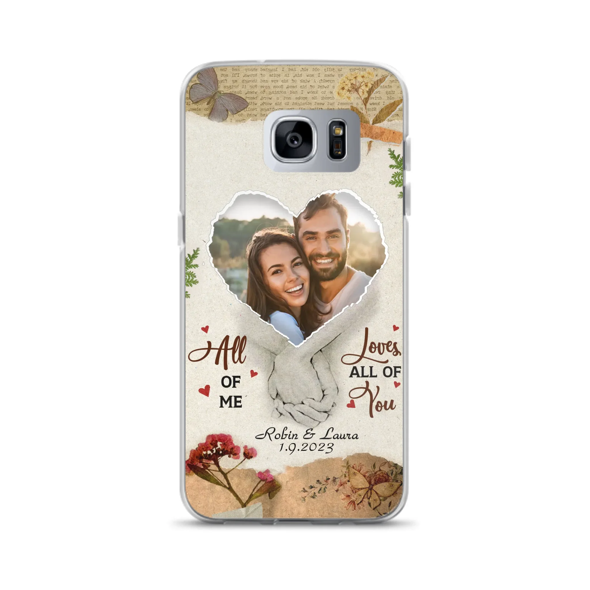 Custom Personalized Couple Phone Case - Gift Idea For Couple/Valentines Day - Upload Photo - All Of Me Loves All Of You - Case For iPhone/Samsung