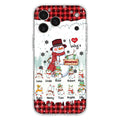 Personalized Snowman Christmas Grandma Phone Case - Christmas Gift Idea For Grandma - Up to 10 Kids - Case For iPhone/Samsung
