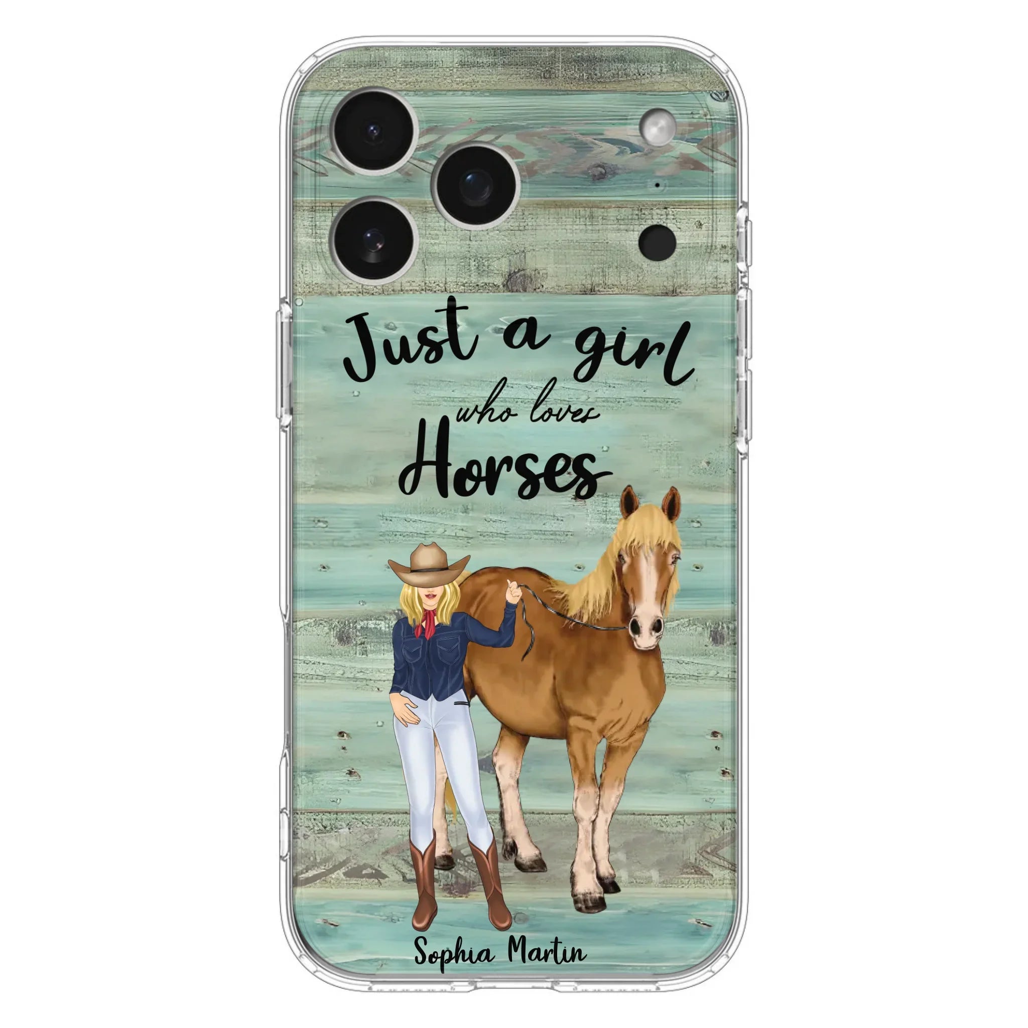 Custom Personalized Horse Lady Phone Case - Gift Idea For Horse Lovers - Just A Girl Who Loves Horses - Case For iPhone/Samsung