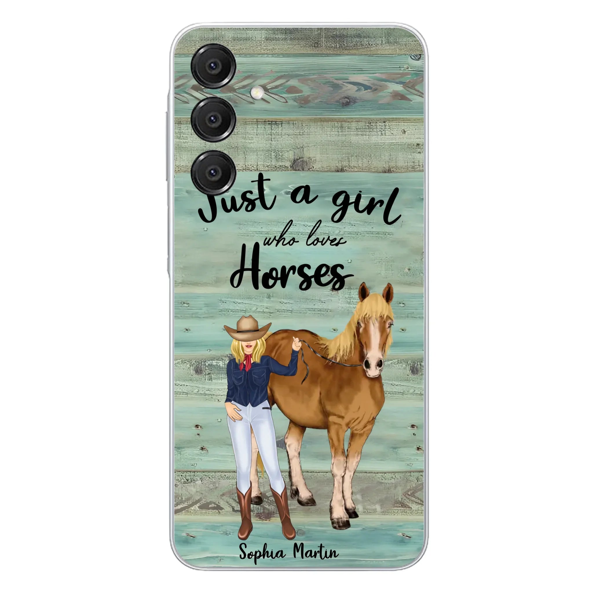 Custom Personalized Horse Lady Phone Case - Gift Idea For Horse Lovers - Just A Girl Who Loves Horses - Case For iPhone/Samsung