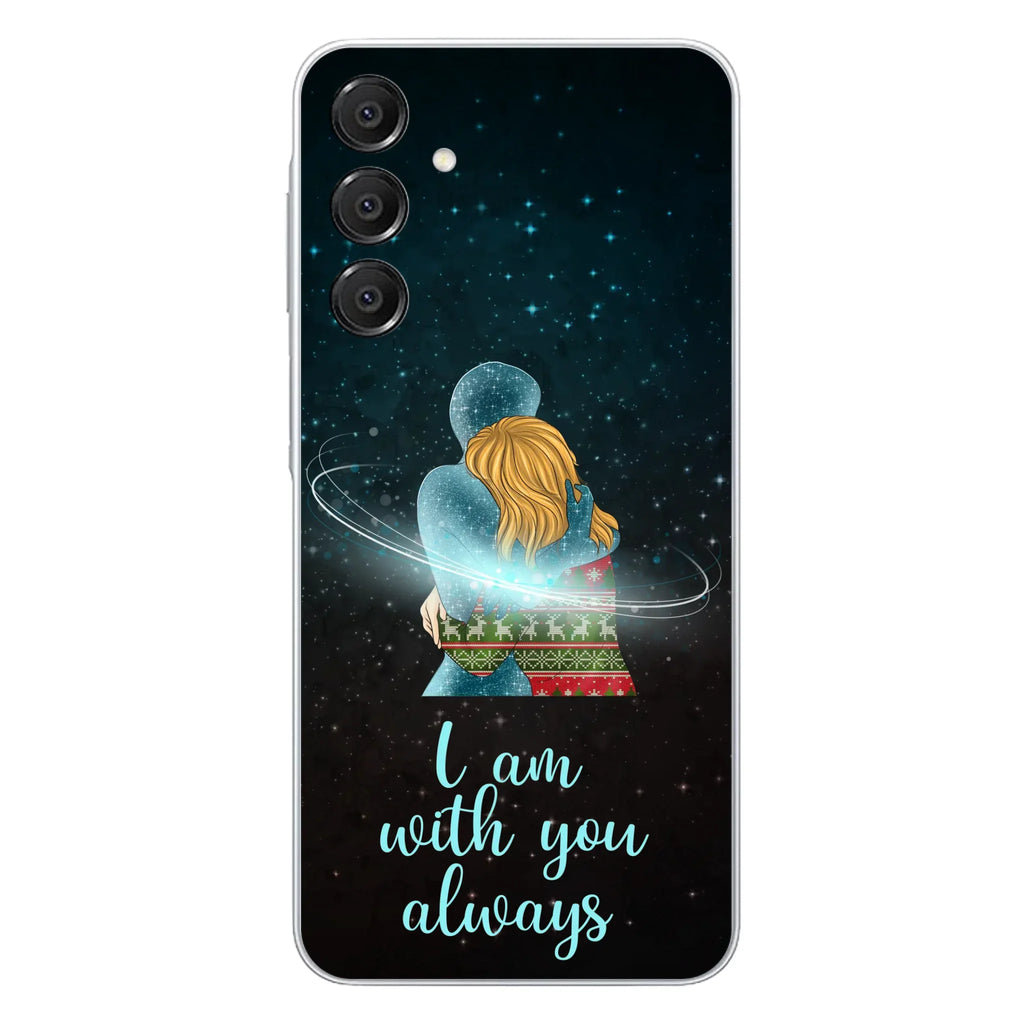 Custom Personalized Memorial Phone Case - Memorial Gift Idea For Family/Couple - Case For iPhone/Samsung - I Am With You Always