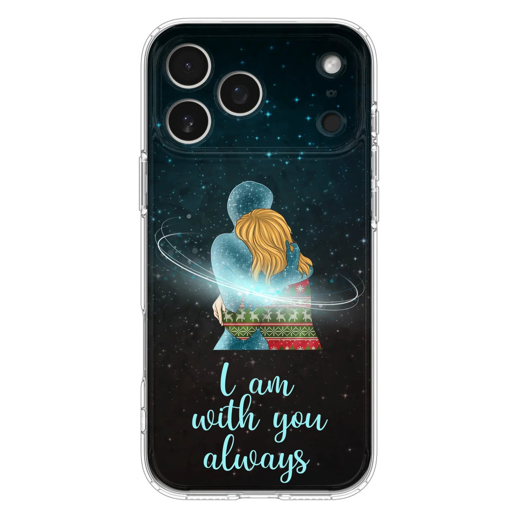 Custom Personalized Memorial Phone Case - Memorial Gift Idea For Family/Couple - Case For iPhone/Samsung - I Am With You Always