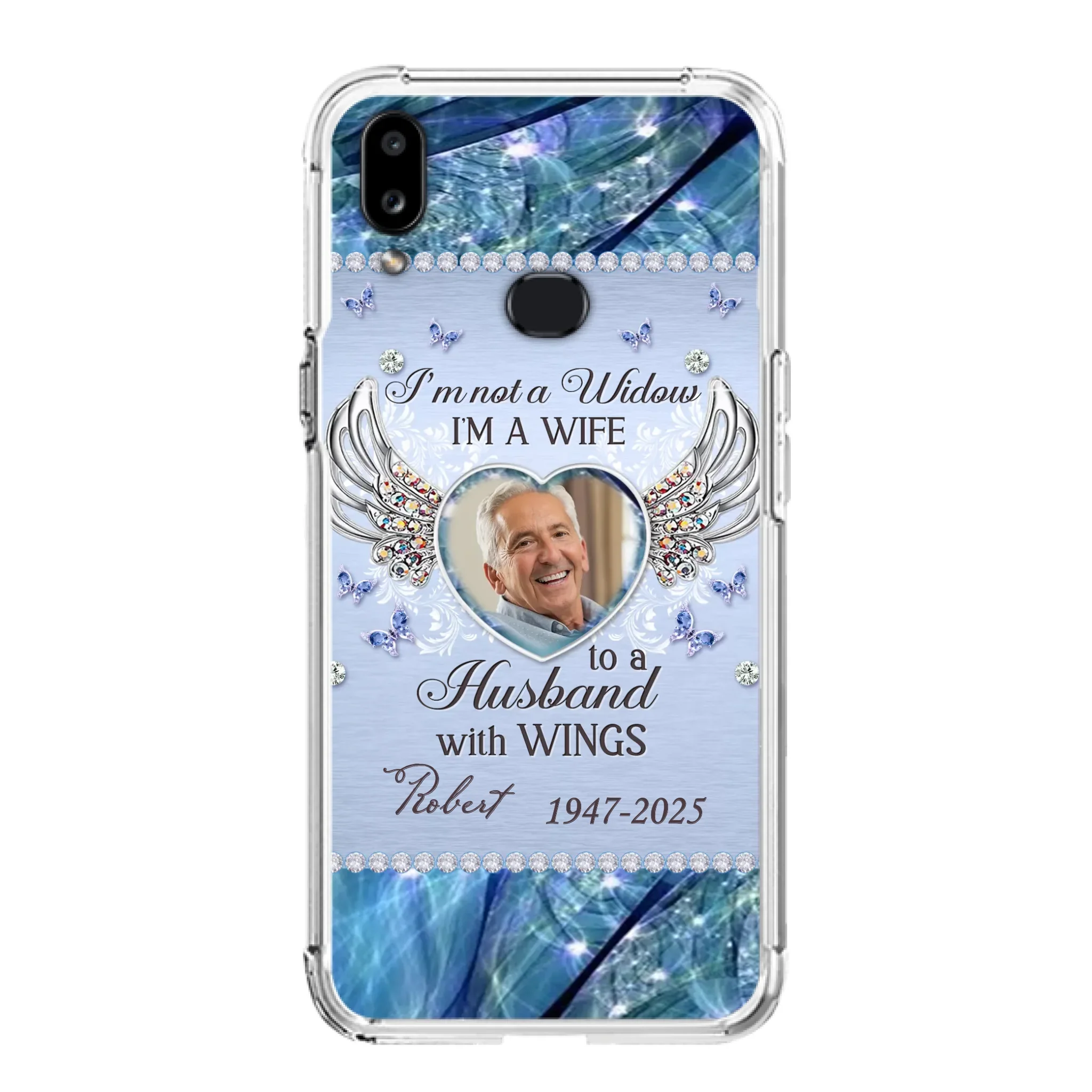 Custom Personalized Memorial Phone Case - Memorial Gift Idea For Family - Case For iPhone/Samsung - I'm Not A Widow