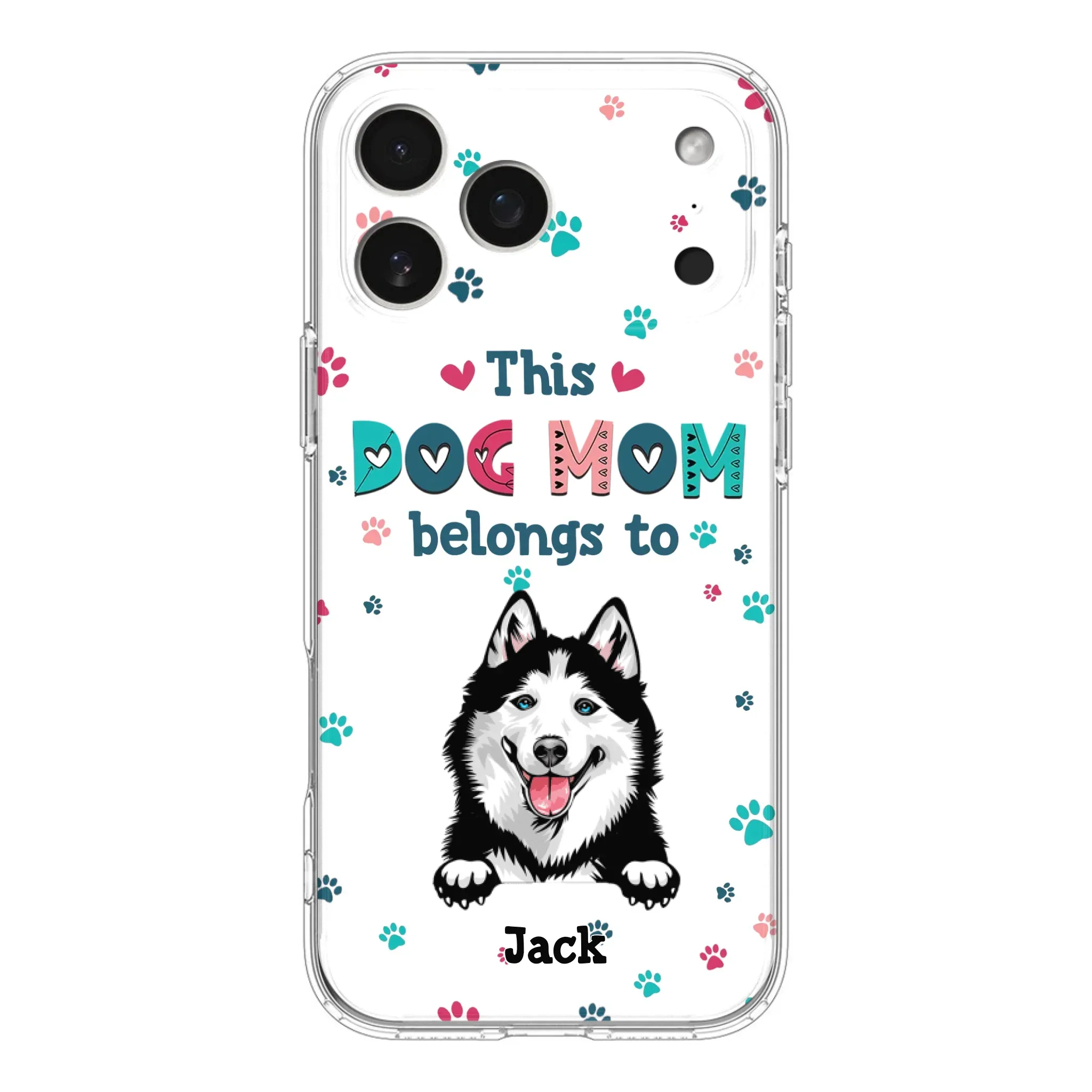 Custom Personalized Dog Phone Case For iPhone And Samsung - Gift Idea For Dog Lover - Up to 6 Dogs - This Dog Mom Belongs To