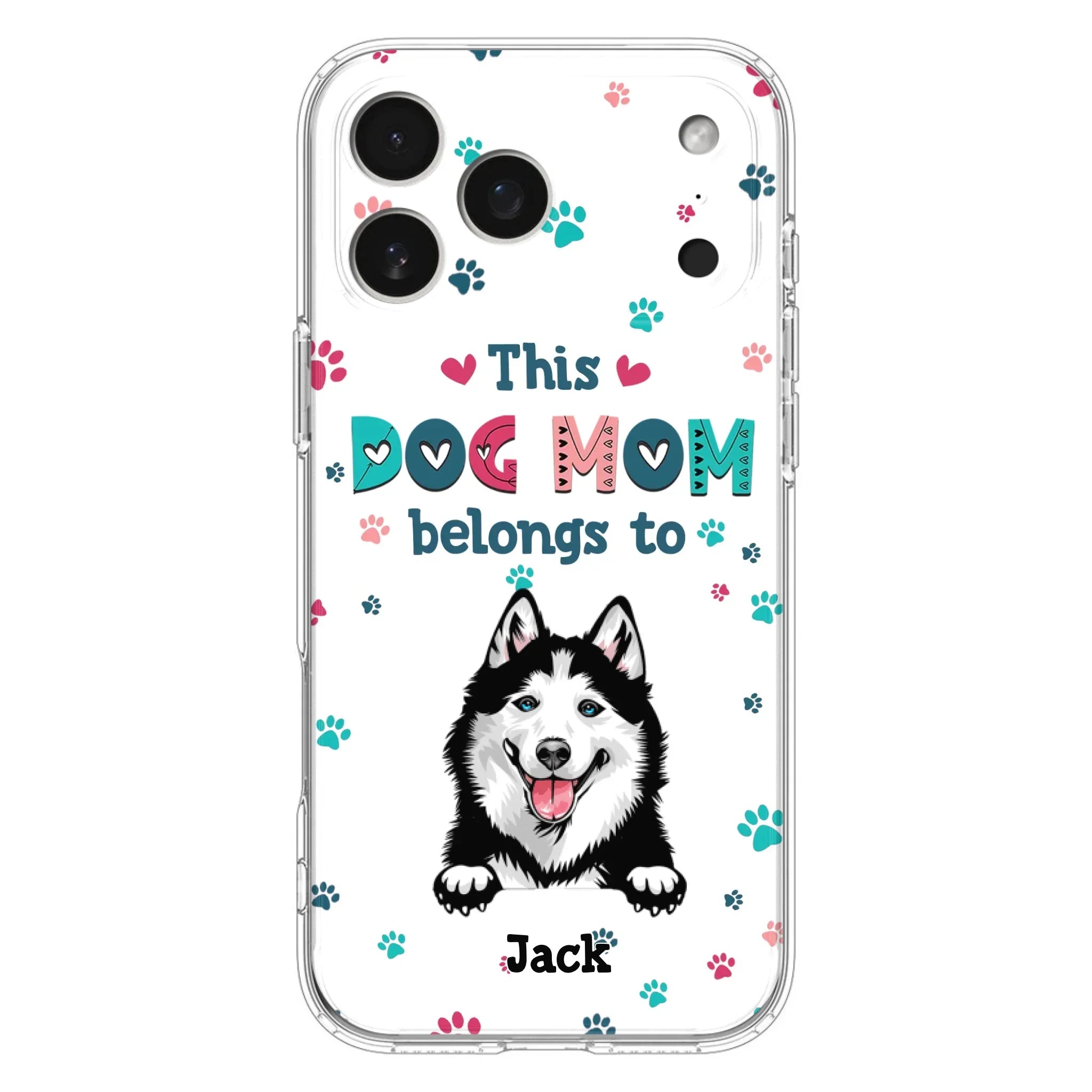Custom Personalized Dog Phone Case For iPhone And Samsung - Gift Idea For Dog Lover - Up to 6 Dogs - This Dog Mom Belongs To