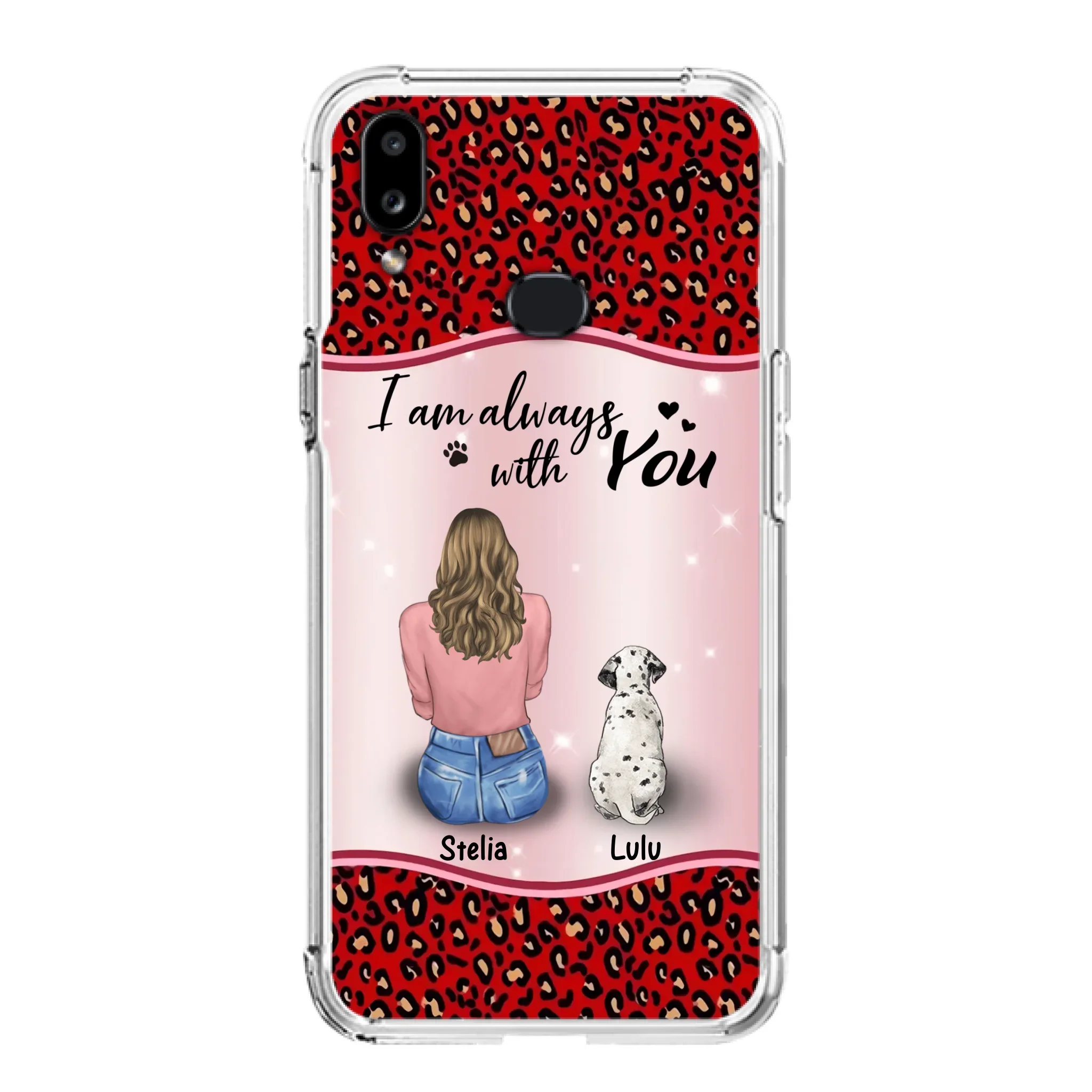 Personalized Dog Mom Phone Case - Upto 4 Dogs -Gift Idea For Dog Owners - I Am Always With You - Case For iPhone/Samsung