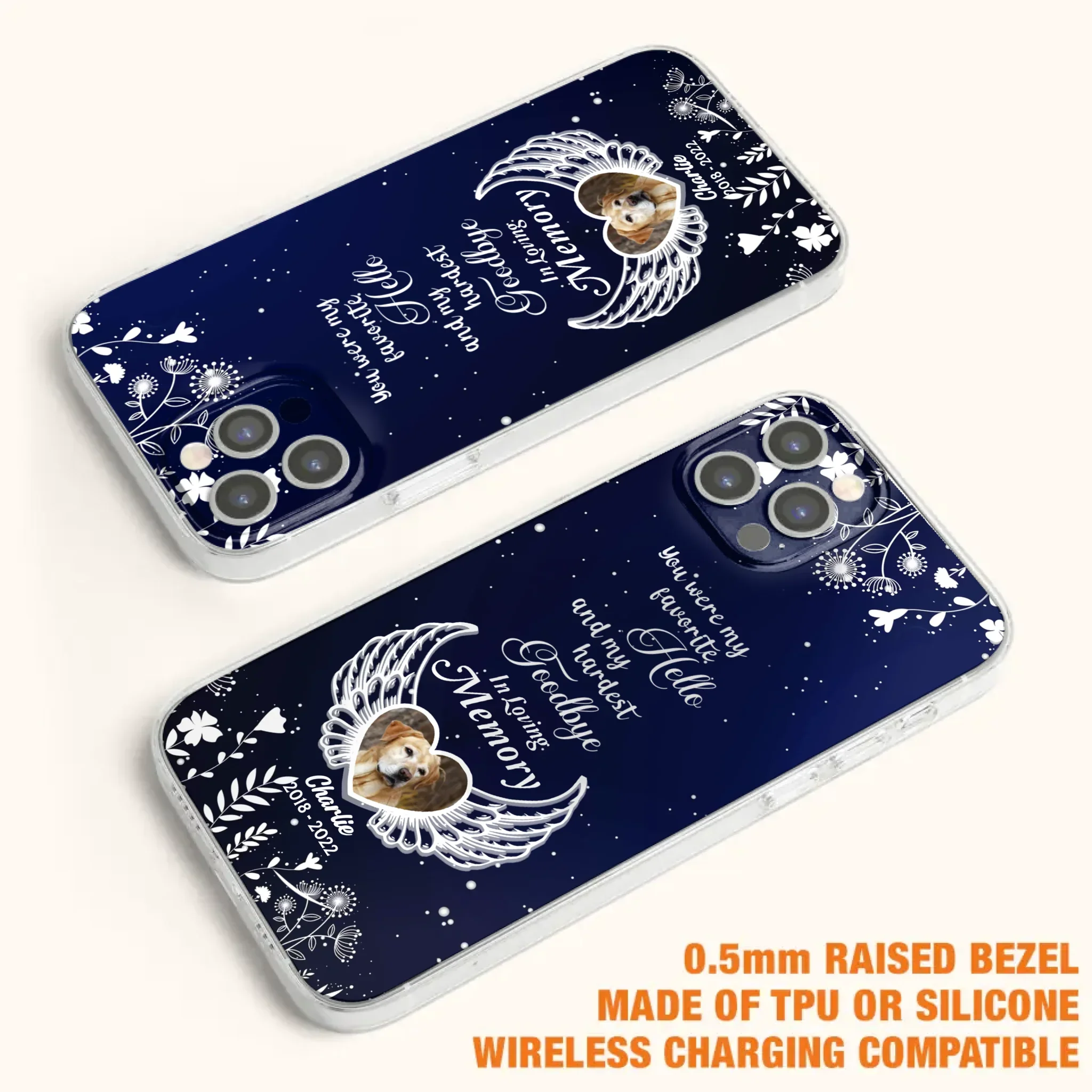 Personalized Memorial Phone Case - Memorial Gift Idea For Pet Lovers - You Were My Favorite Hello And My Hardest Goodbye - Case For iPhone/Samsung