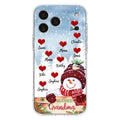 Personalized Snowman Grandma Phone Case - Christmas Gift Idea For Grandma - Up to 10 Kids - Case For iPhone/Samsung - Blessed Grandma