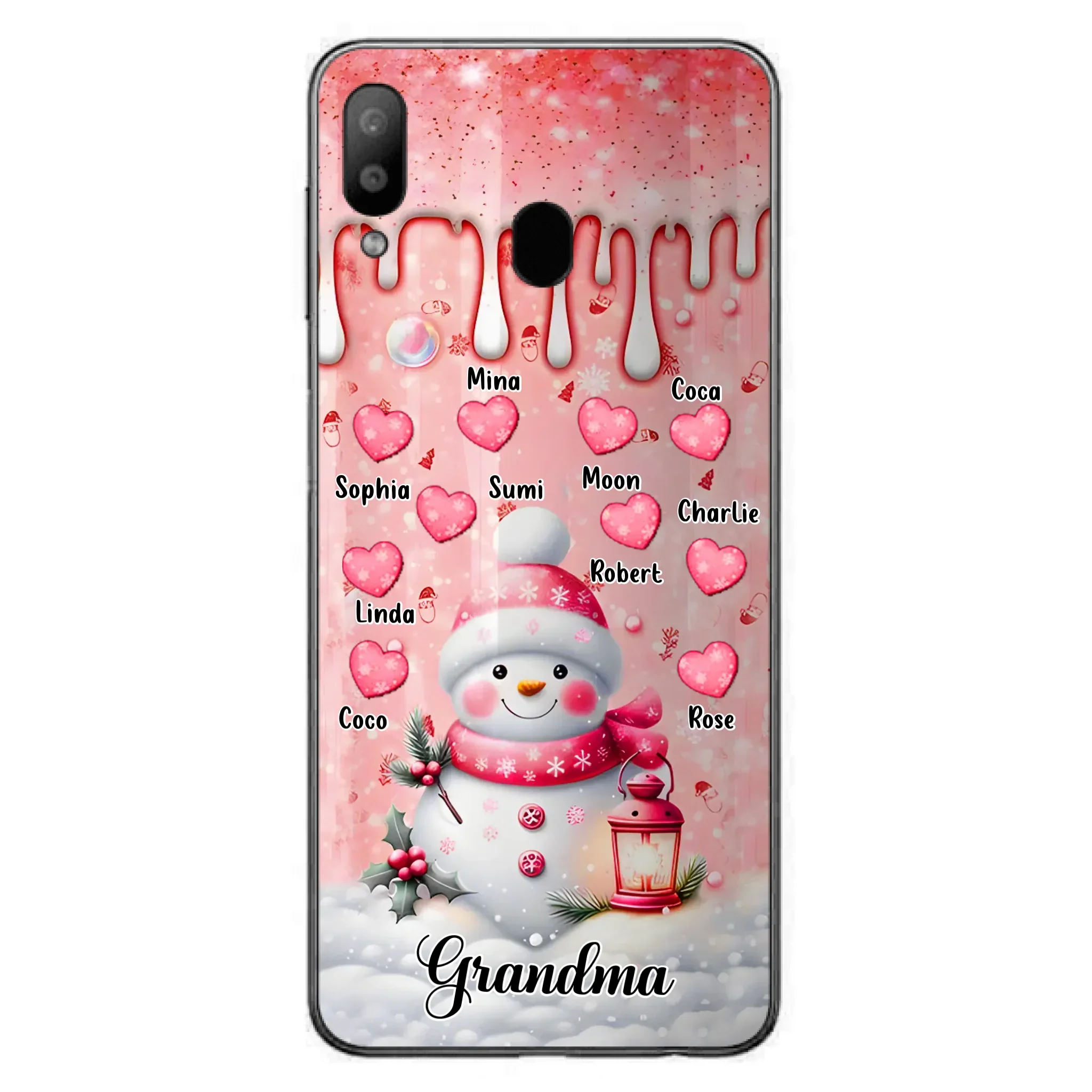 Personalized Snowman Grandma Phone Case - Christmas Gift Idea For Grandma - Up to 10 Kids - Case For iPhone/Samsung - Grandma