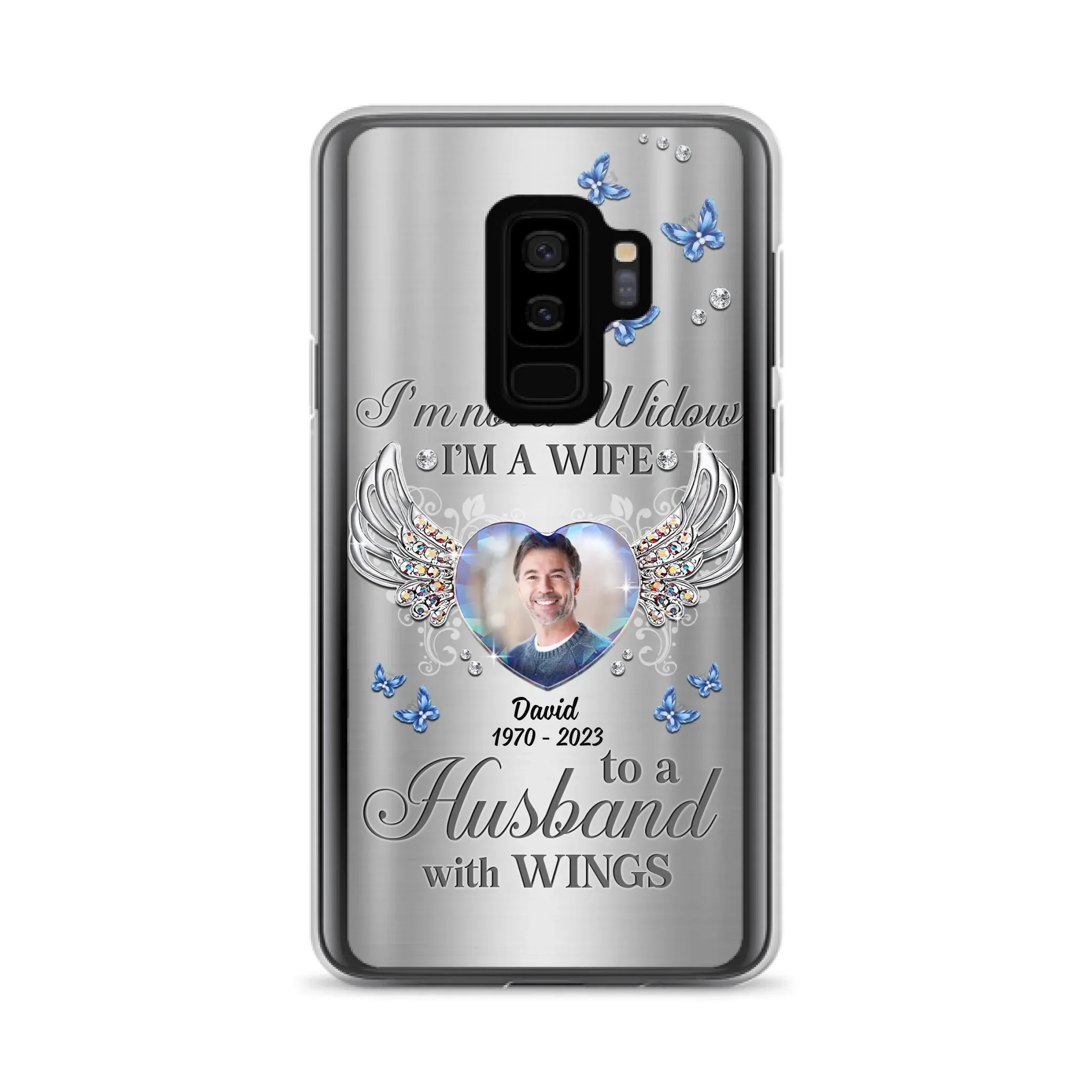 Personalized Memorial Husband Phone Case - Memorial Gift Idea - I'm Not A Widow I'm A Wife To A Husband With Wings - Case For iPhone/Samsung