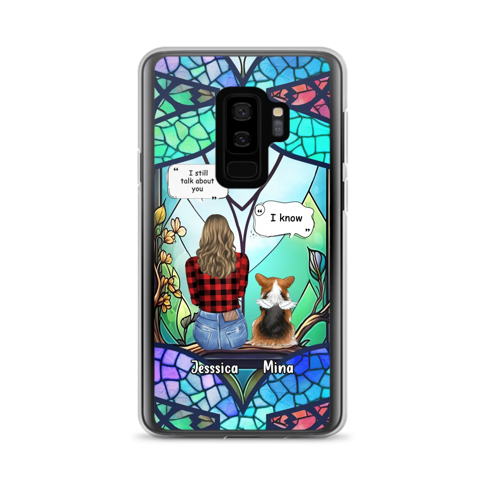 Custom Personalized Memorial Pet Phone Case - Memorial Gift Idea For Dog/ Cat/ Rabbits Owners - Up to 3 Dogs/ Cats/ Rabbits - Case For iPhone And Samsung