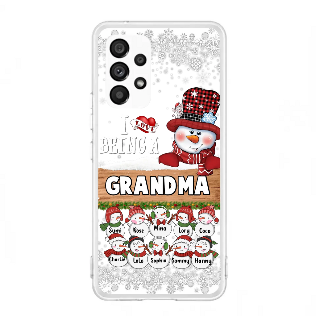 Custom Personalized Grandma Phone Case - Upto 10 Grandkids - Christmas Gift Idea for Grandma - I Love Being A Grandma - Case For iPhone/Samsung