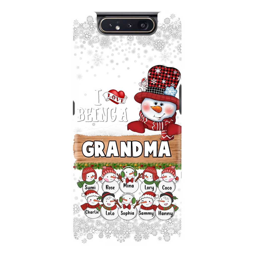 Custom Personalized Grandma Phone Case - Upto 10 Grandkids - Christmas Gift Idea for Grandma - I Love Being A Grandma - Case For iPhone/Samsung