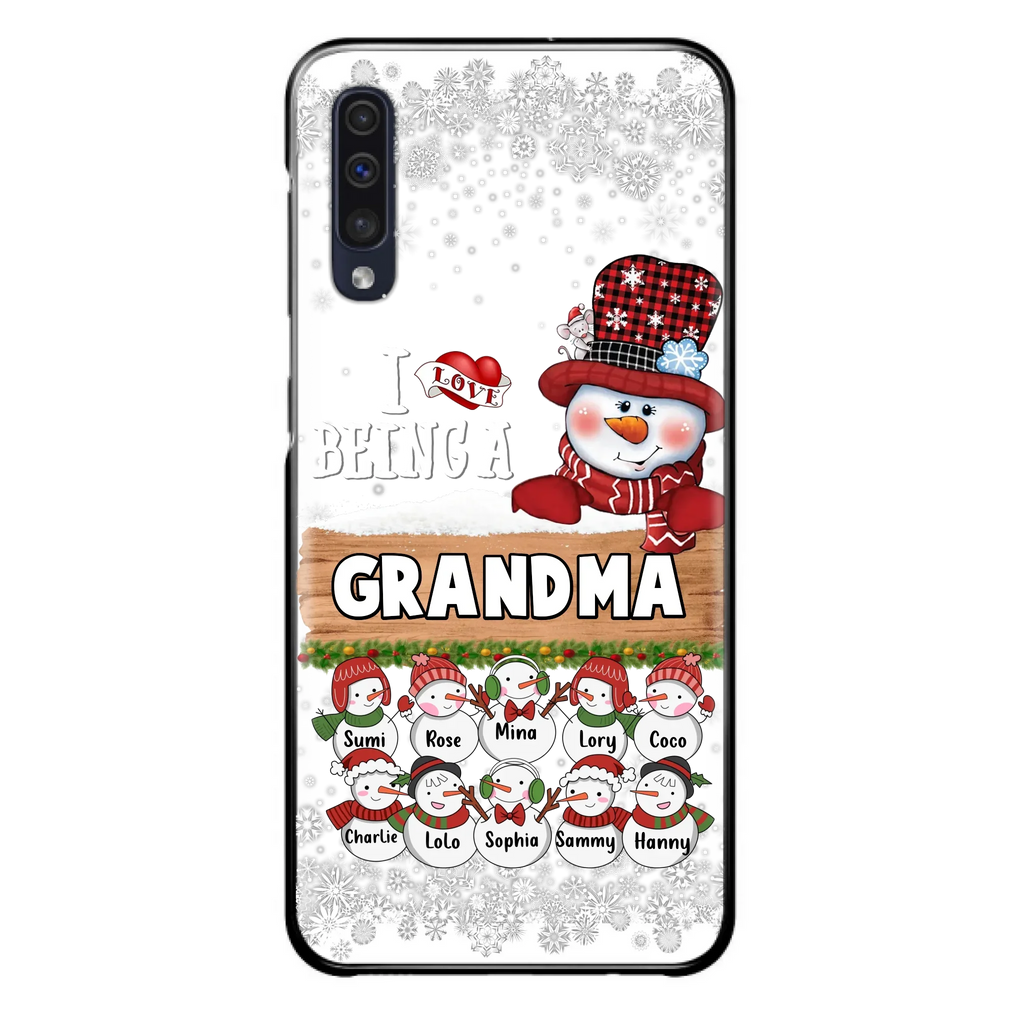 Custom Personalized Grandma Phone Case - Upto 10 Grandkids - Christmas Gift Idea for Grandma - I Love Being A Grandma - Case For iPhone/Samsung