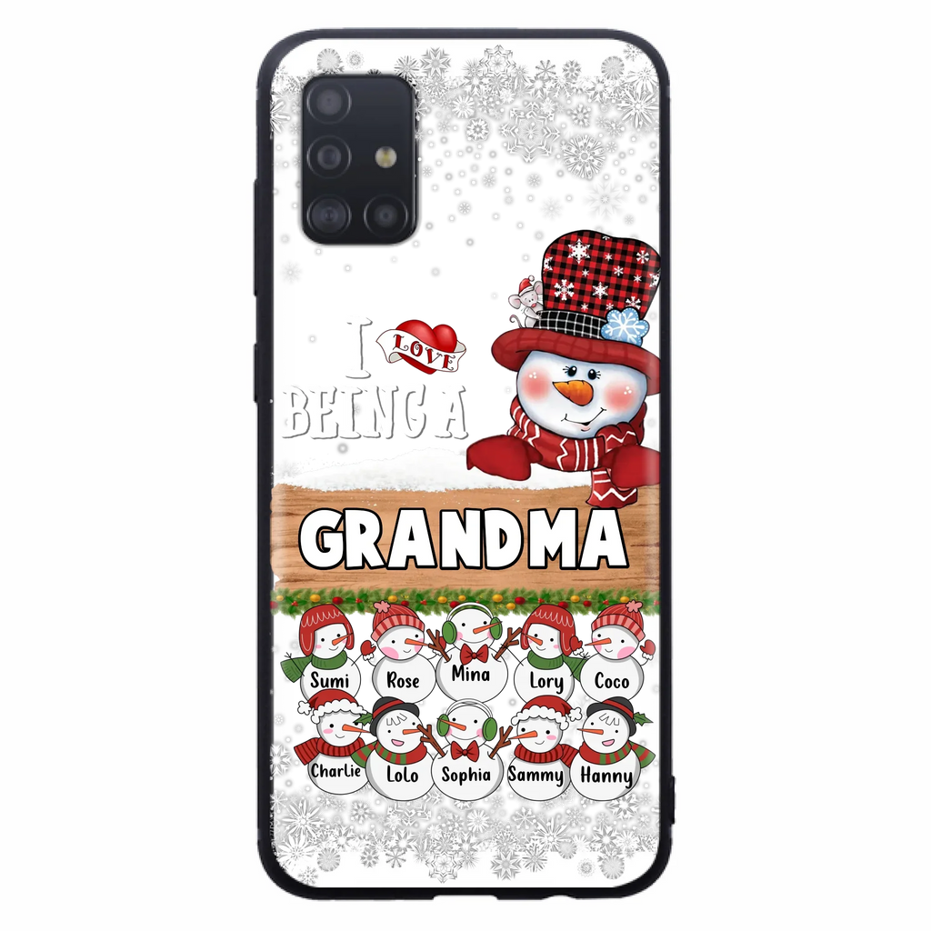 Custom Personalized Grandma Phone Case - Upto 10 Grandkids - Christmas Gift Idea for Grandma - I Love Being A Grandma - Case For iPhone/Samsung