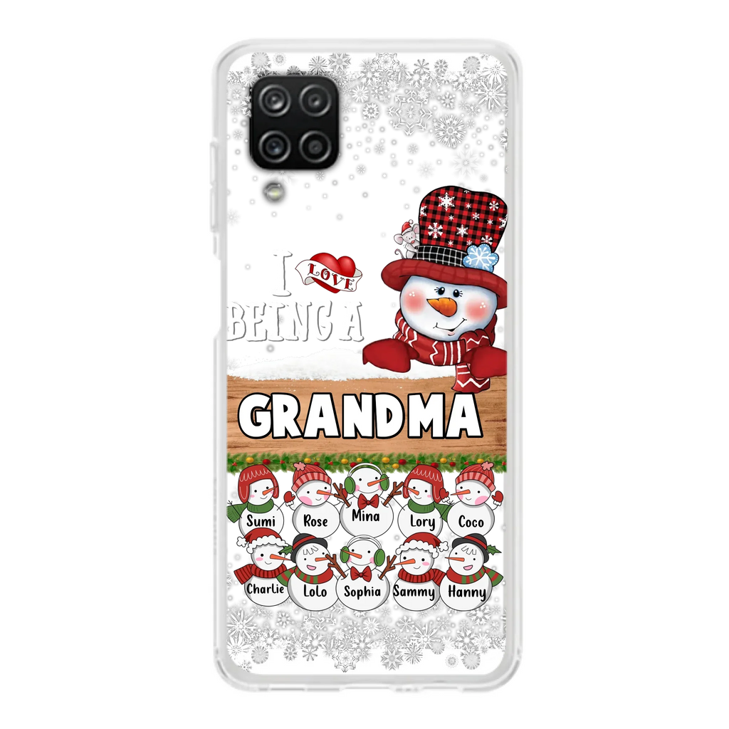 Custom Personalized Grandma Phone Case - Upto 10 Grandkids - Christmas Gift Idea for Grandma - I Love Being A Grandma - Case For iPhone/Samsung