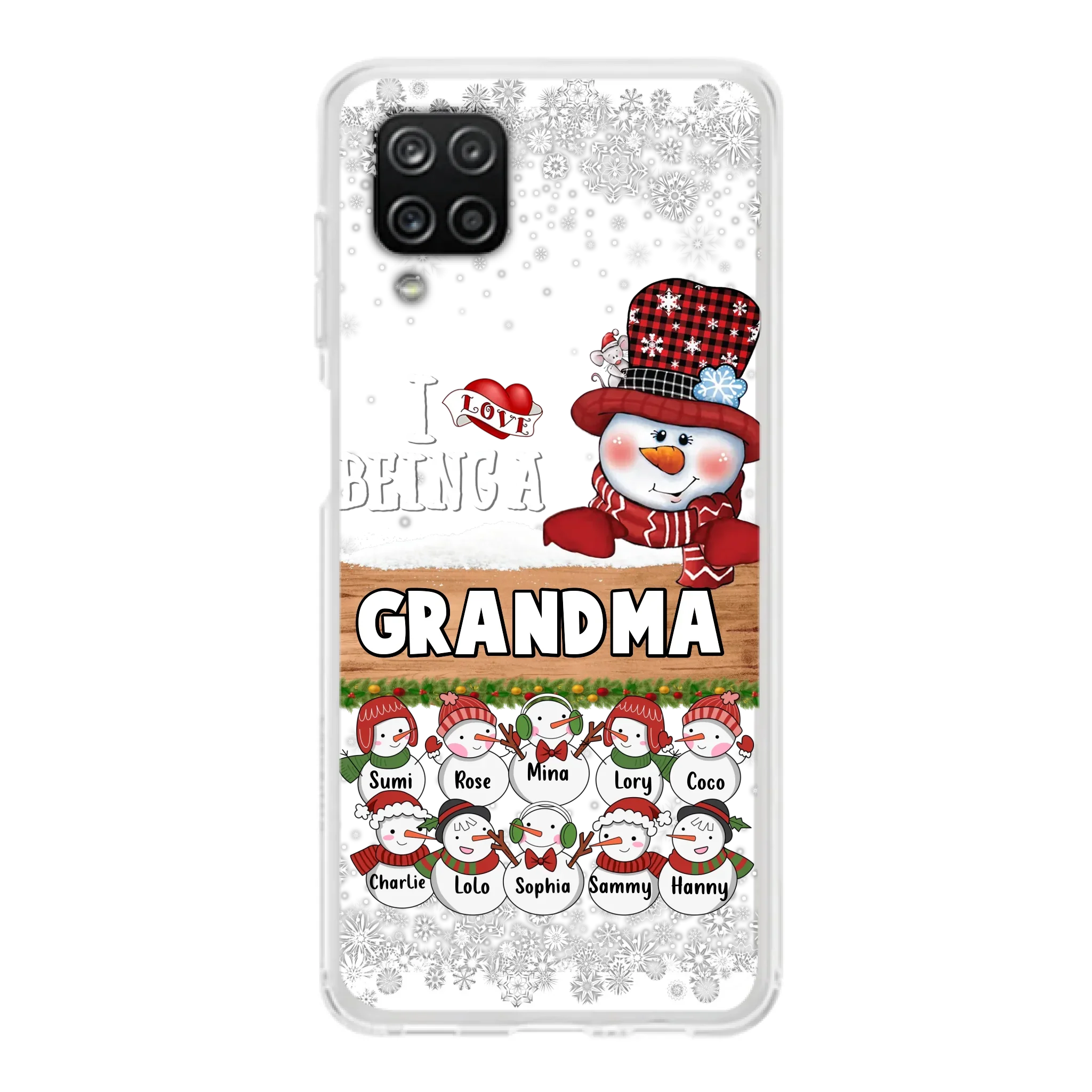 Custom Personalized Grandma Phone Case - Upto 10 Grandkids - Christmas Gift Idea for Grandma - I Love Being A Grandma - Case For iPhone/Samsung