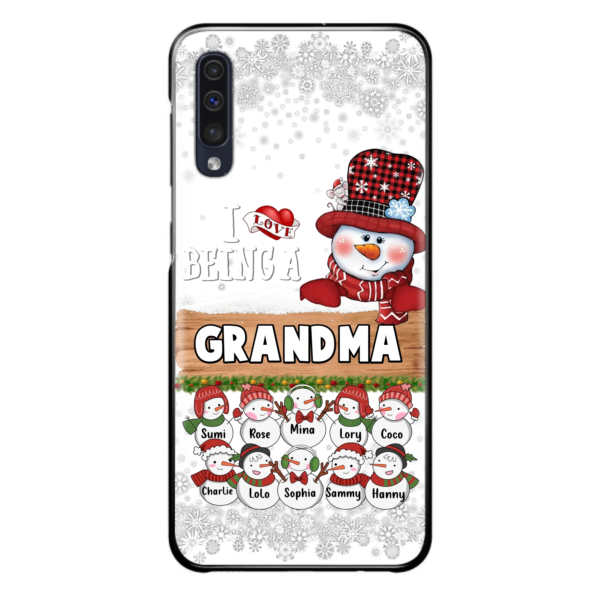 Custom Personalized Grandma Phone Case - Upto 10 Grandkids - Christmas Gift Idea for Grandma - I Love Being A Grandma - Case For iPhone/Samsung