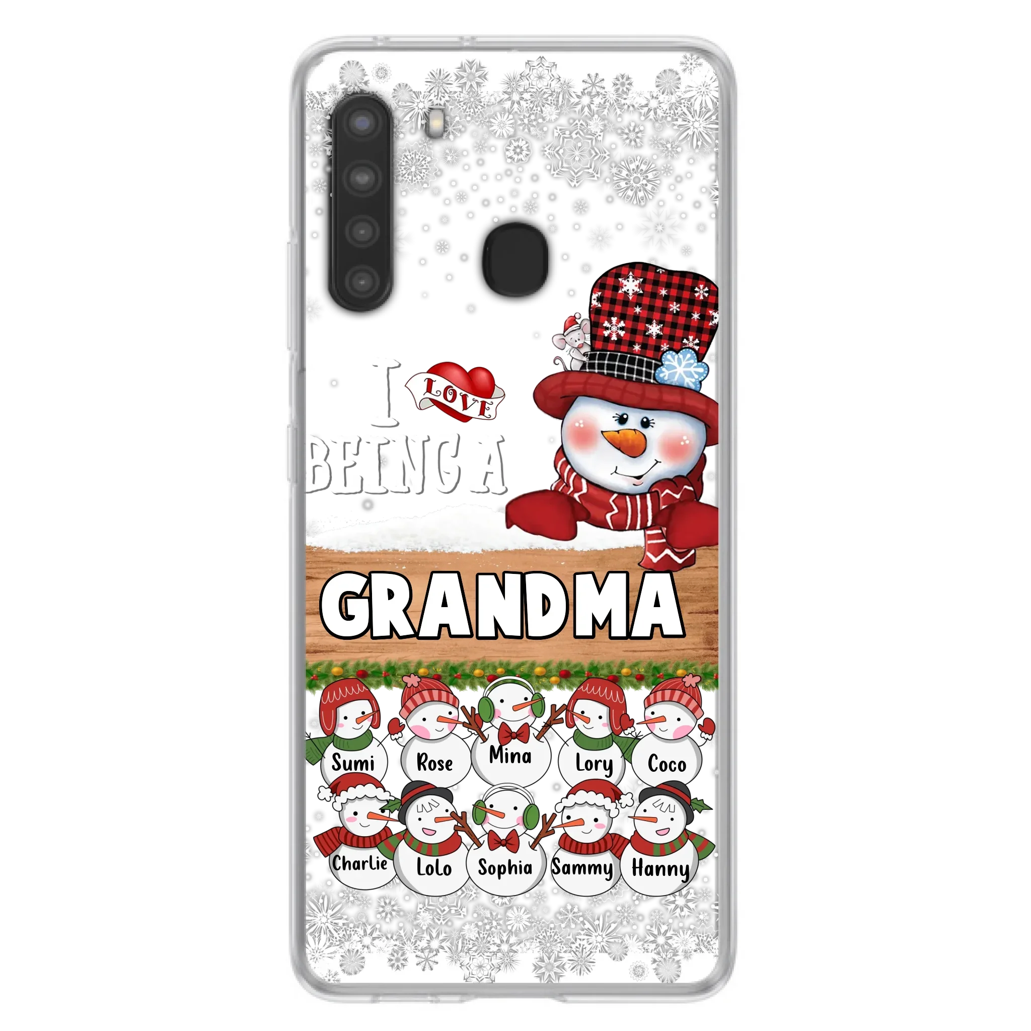 Custom Personalized Grandma Phone Case - Upto 10 Grandkids - Christmas Gift Idea for Grandma - I Love Being A Grandma - Case For iPhone/Samsung