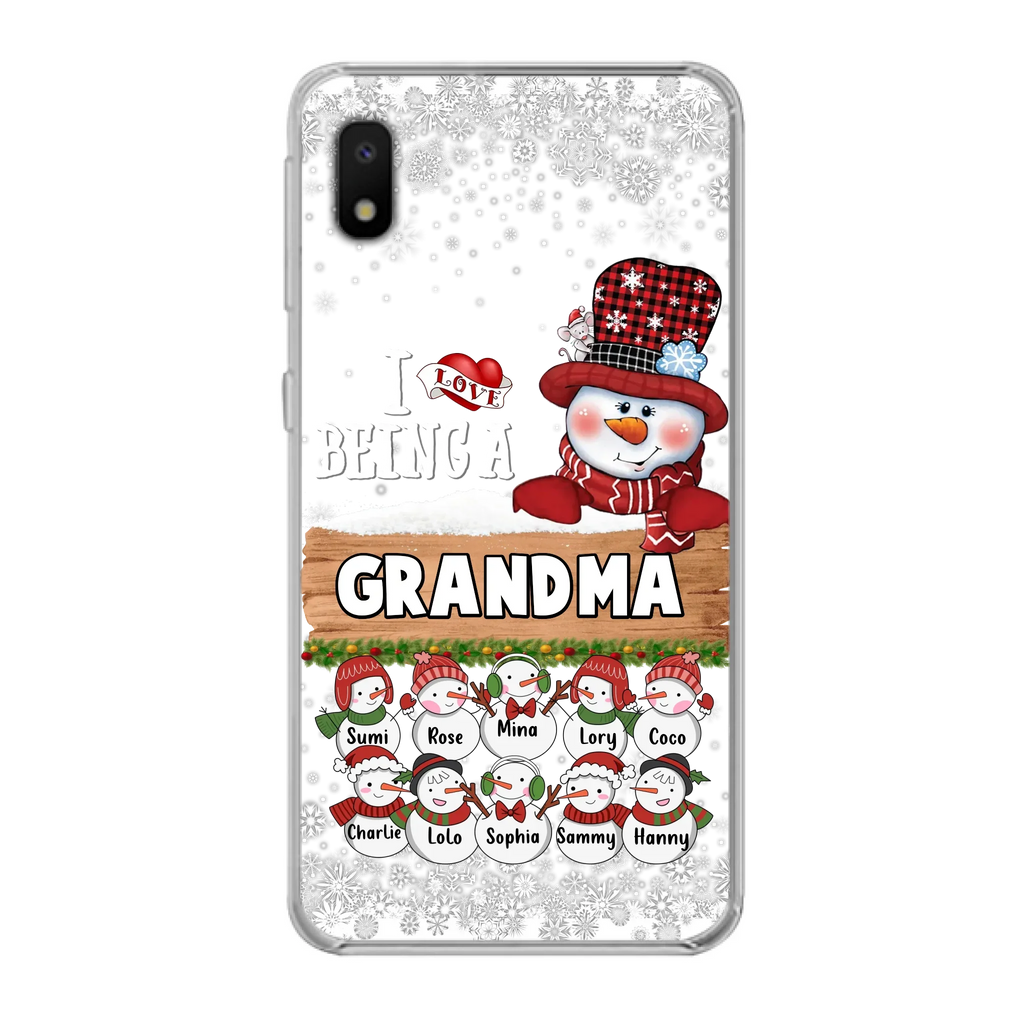 Custom Personalized Grandma Phone Case - Upto 10 Grandkids - Christmas Gift Idea for Grandma - I Love Being A Grandma - Case For iPhone/Samsung