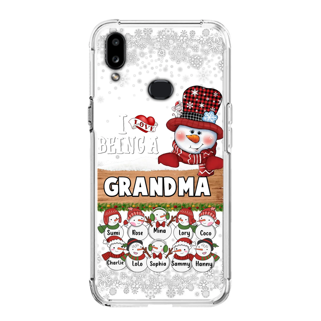 Custom Personalized Grandma Phone Case - Upto 10 Grandkids - Christmas Gift Idea for Grandma - I Love Being A Grandma - Case For iPhone/Samsung