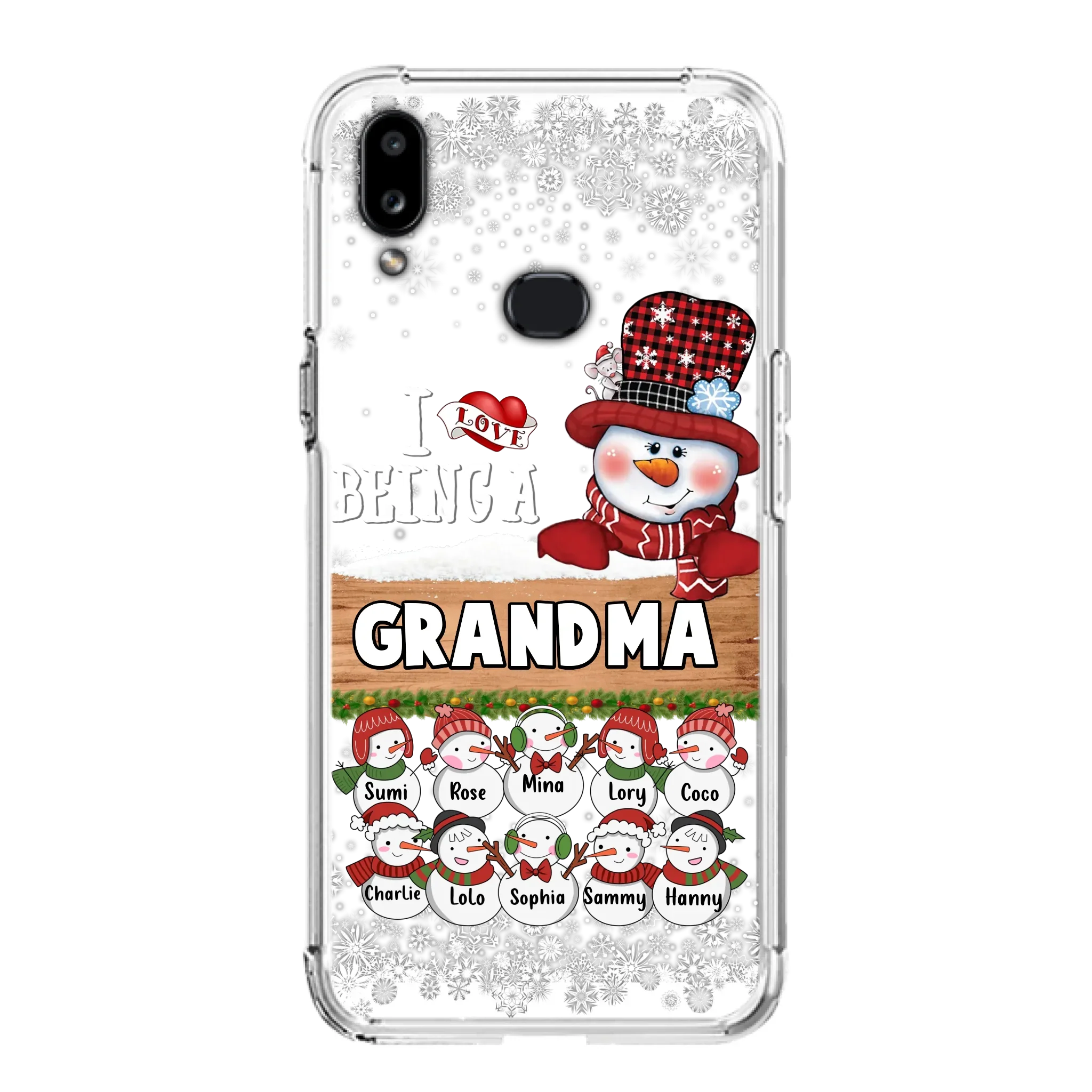 Custom Personalized Grandma Phone Case - Upto 10 Grandkids - Christmas Gift Idea for Grandma - I Love Being A Grandma - Case For iPhone/Samsung