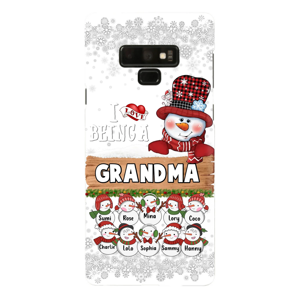Custom Personalized Grandma Phone Case - Upto 10 Grandkids - Christmas Gift Idea for Grandma - I Love Being A Grandma - Case For iPhone/Samsung