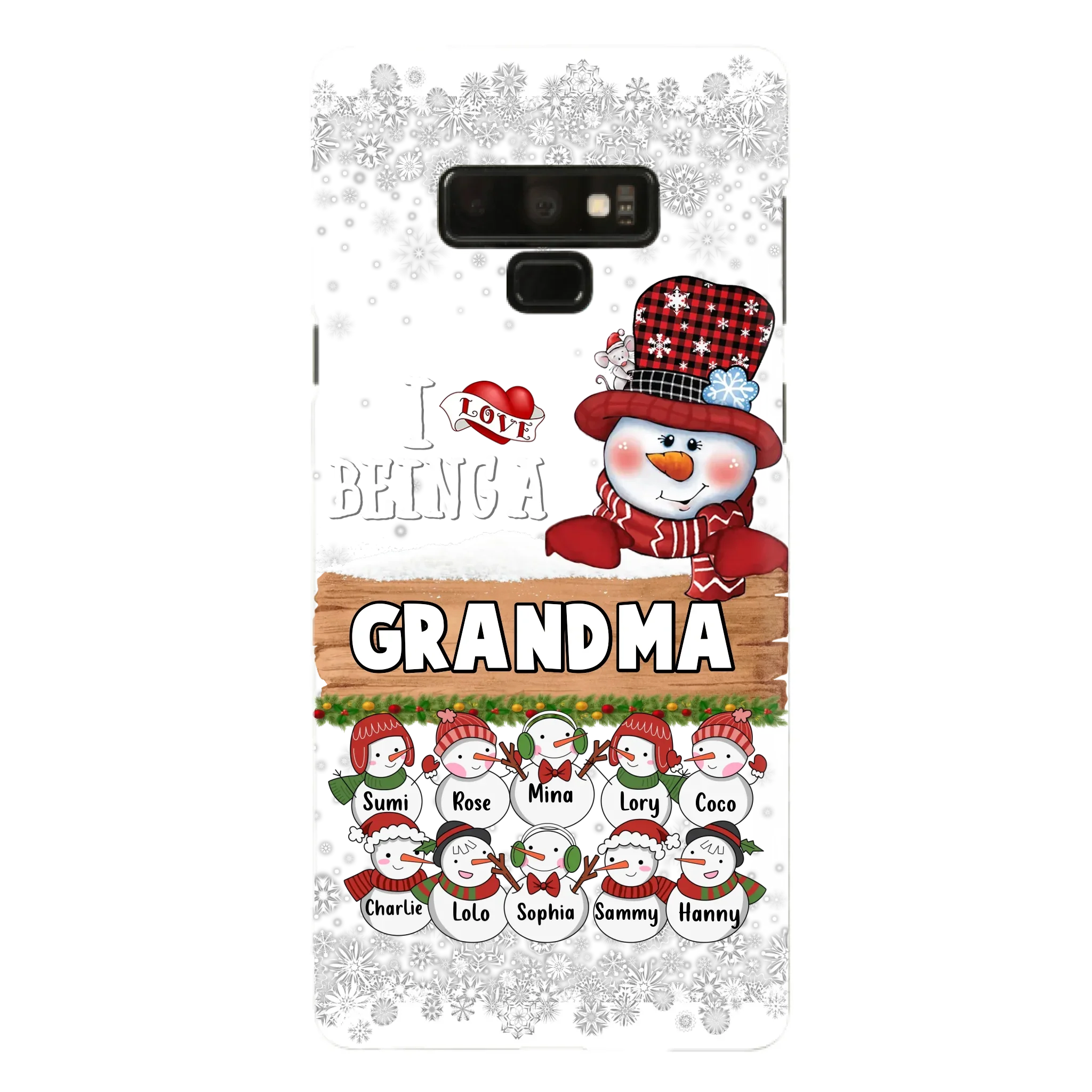 Custom Personalized Grandma Phone Case - Upto 10 Grandkids - Christmas Gift Idea for Grandma - I Love Being A Grandma - Case For iPhone/Samsung