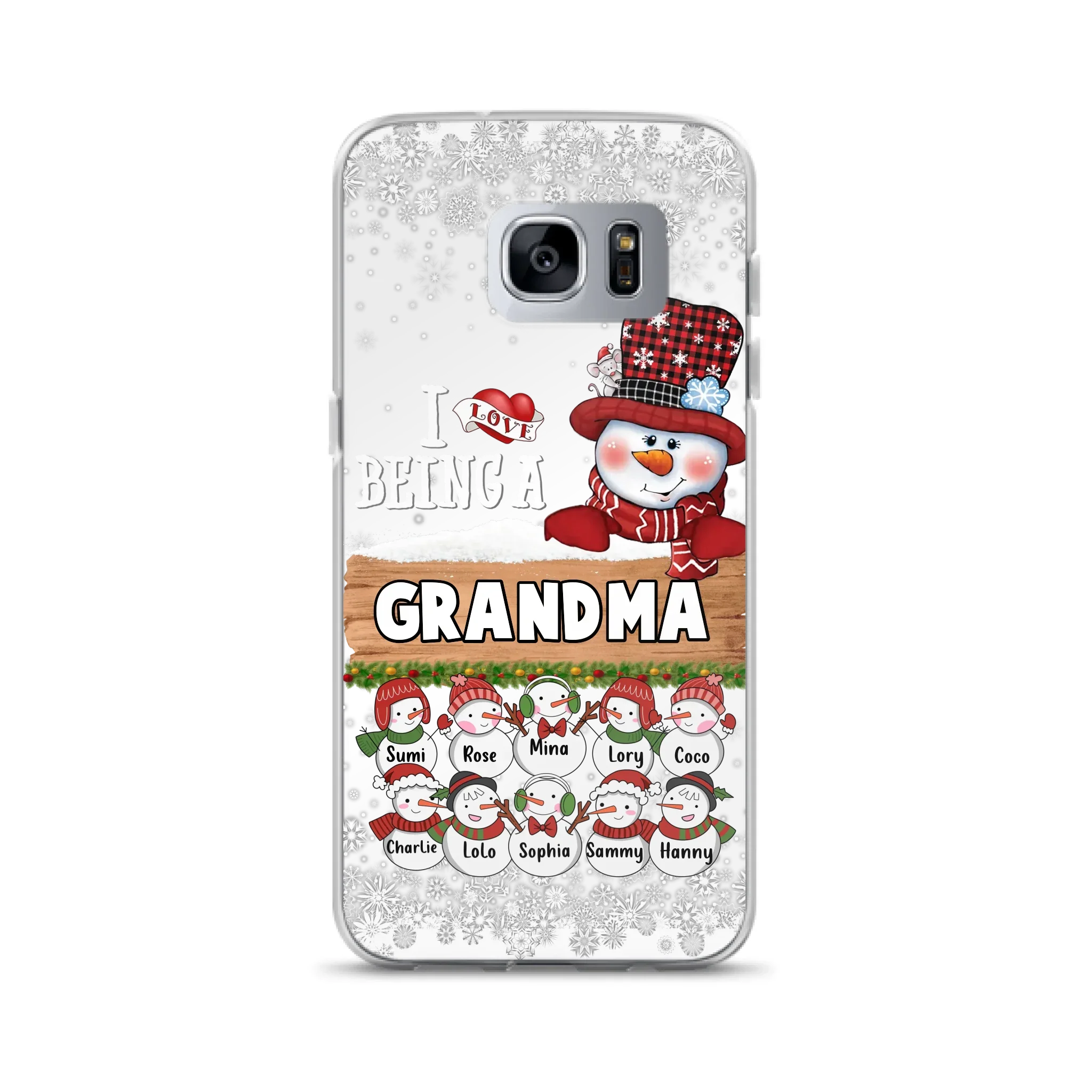 Custom Personalized Grandma Phone Case - Upto 10 Grandkids - Christmas Gift Idea for Grandma - I Love Being A Grandma - Case For iPhone/Samsung