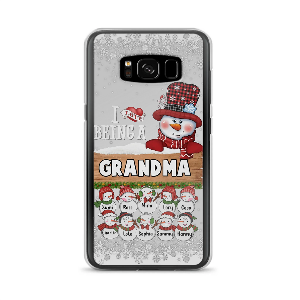 Custom Personalized Grandma Phone Case - Upto 10 Grandkids - Christmas Gift Idea for Grandma - I Love Being A Grandma - Case For iPhone/Samsung