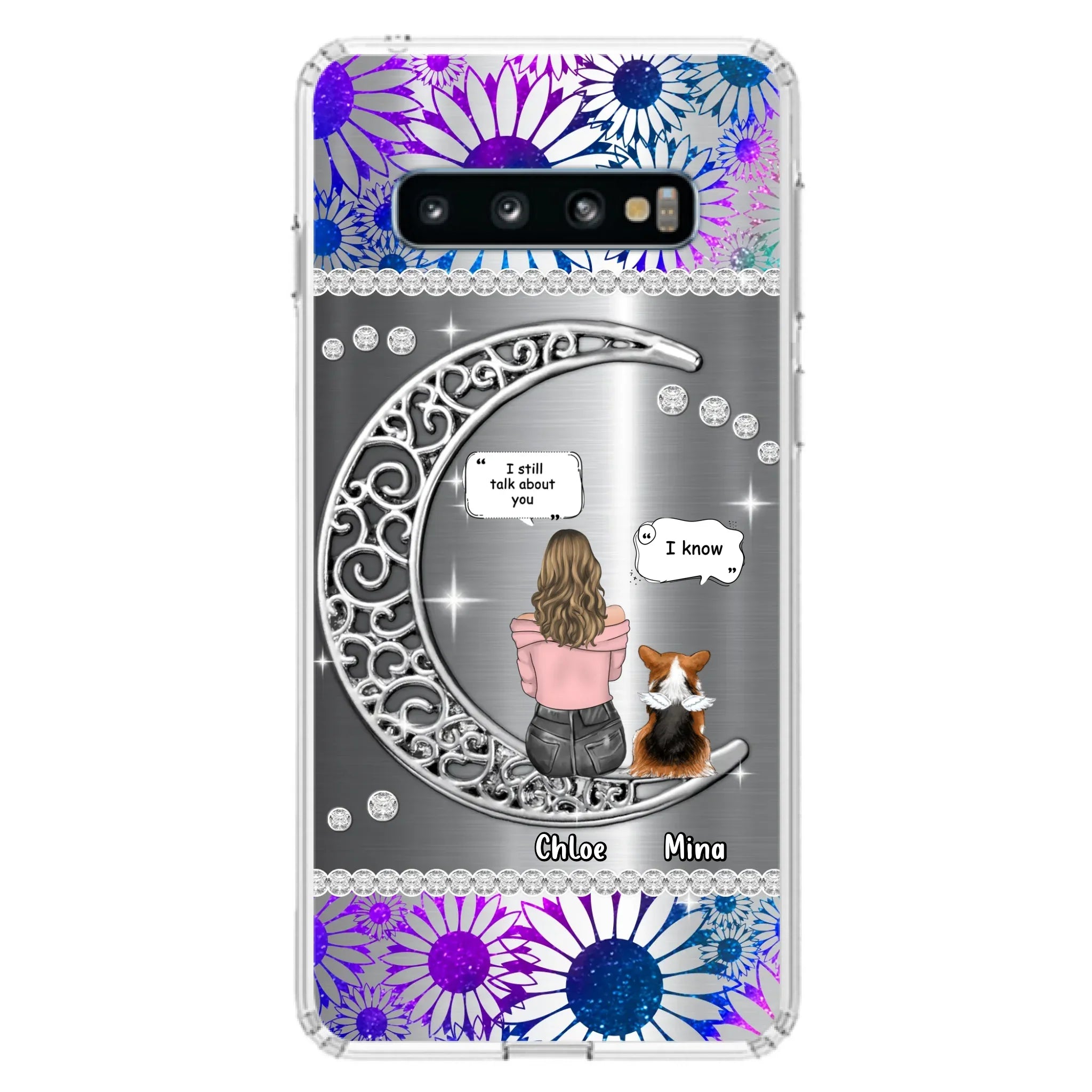 Custom Personalized To The Moon & Back Pet Phone Case - Memorial Gift Idea For Dog/ Cat/ Rabbits Owners - Up to 4 Dogs/ Cats/ Rabbits - Case For iPhone And Samsung
