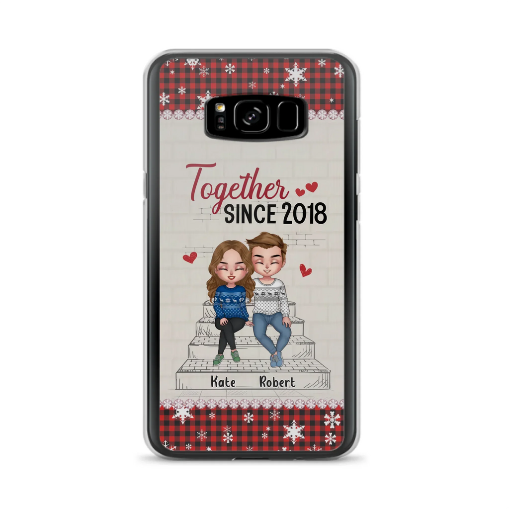 Custom Personalized Christmas Couple Phone Case - Christmas Gift Idea For Couple - Together Since 2018 - Case For iPhone/Samsung