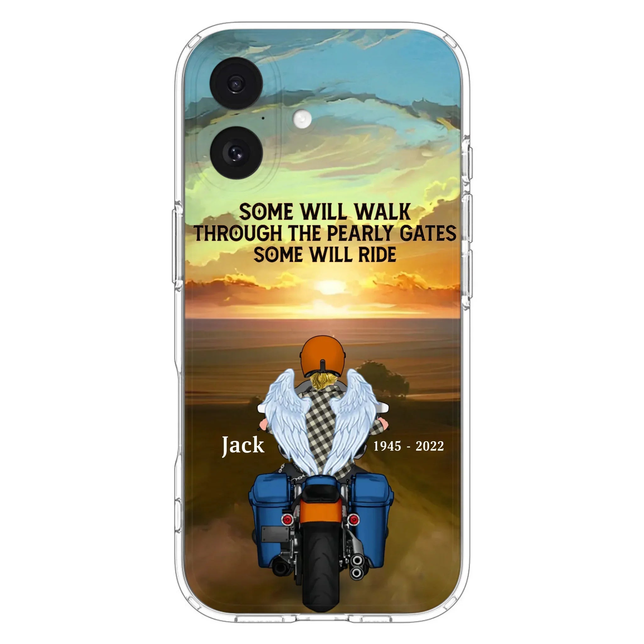 Custom Personalized Memorial Biker Phone Case - Memorial Gift Idea For Father's Day - Some Will Ride - Case For iPhone/Samsung