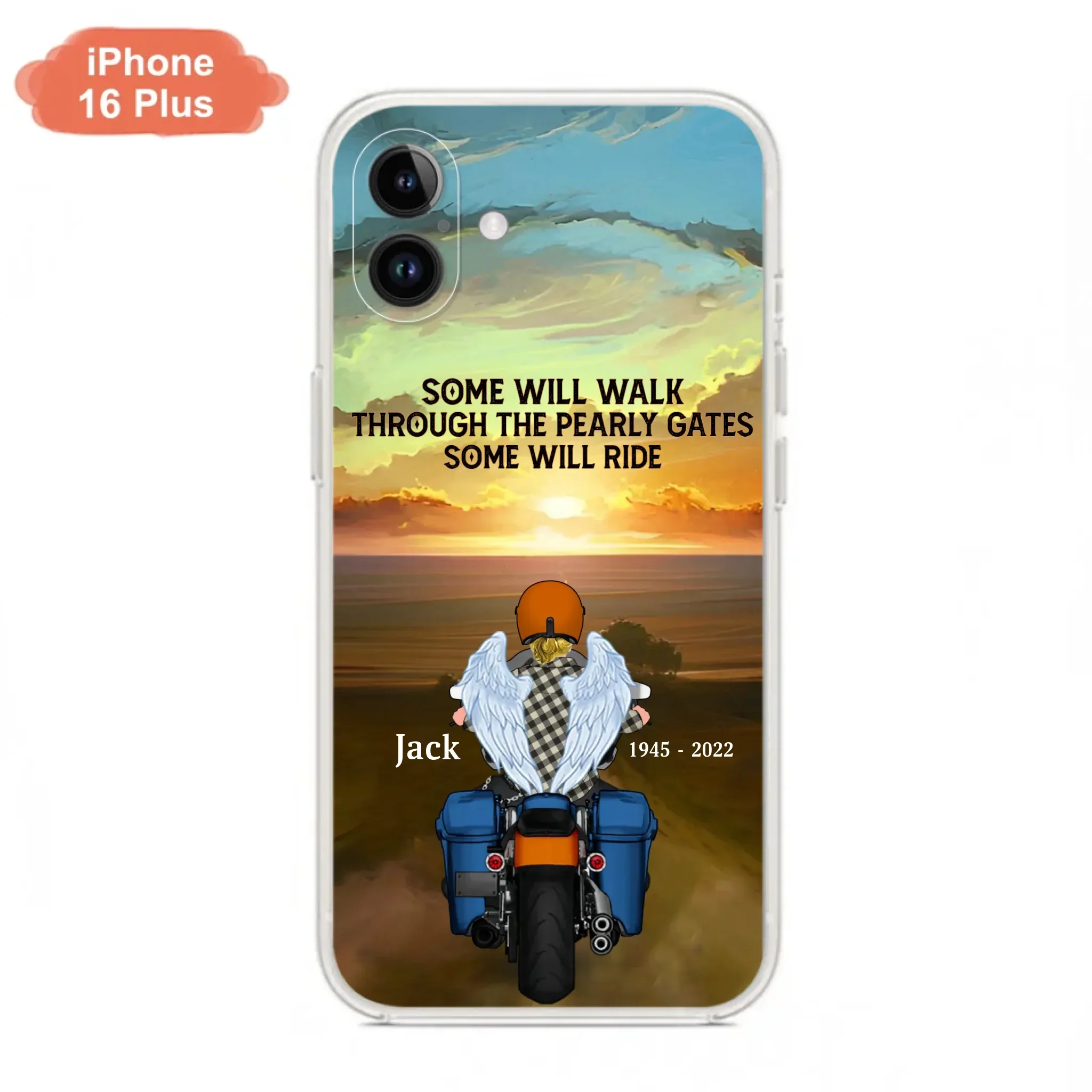 Custom Personalized Memorial Biker Phone Case - Memorial Gift Idea For Father's Day - Some Will Ride - Case For iPhone/Samsung