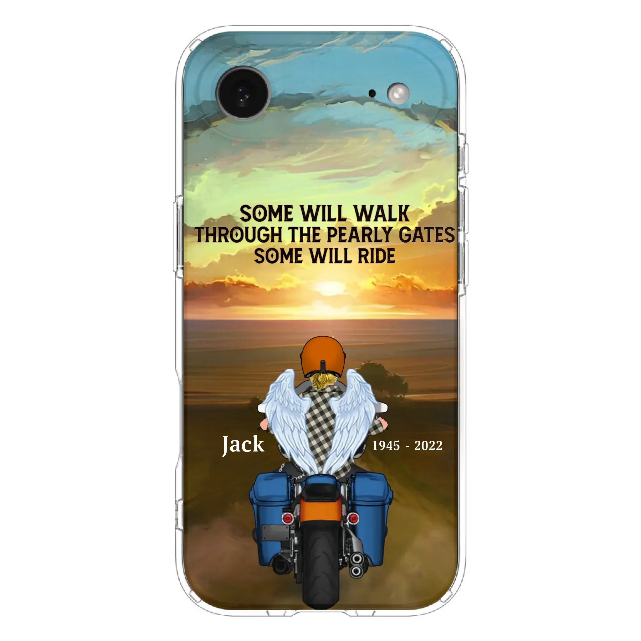 Custom Personalized Memorial Biker Phone Case - Memorial Gift Idea For Father's Day - Some Will Ride - Case For iPhone/Samsung