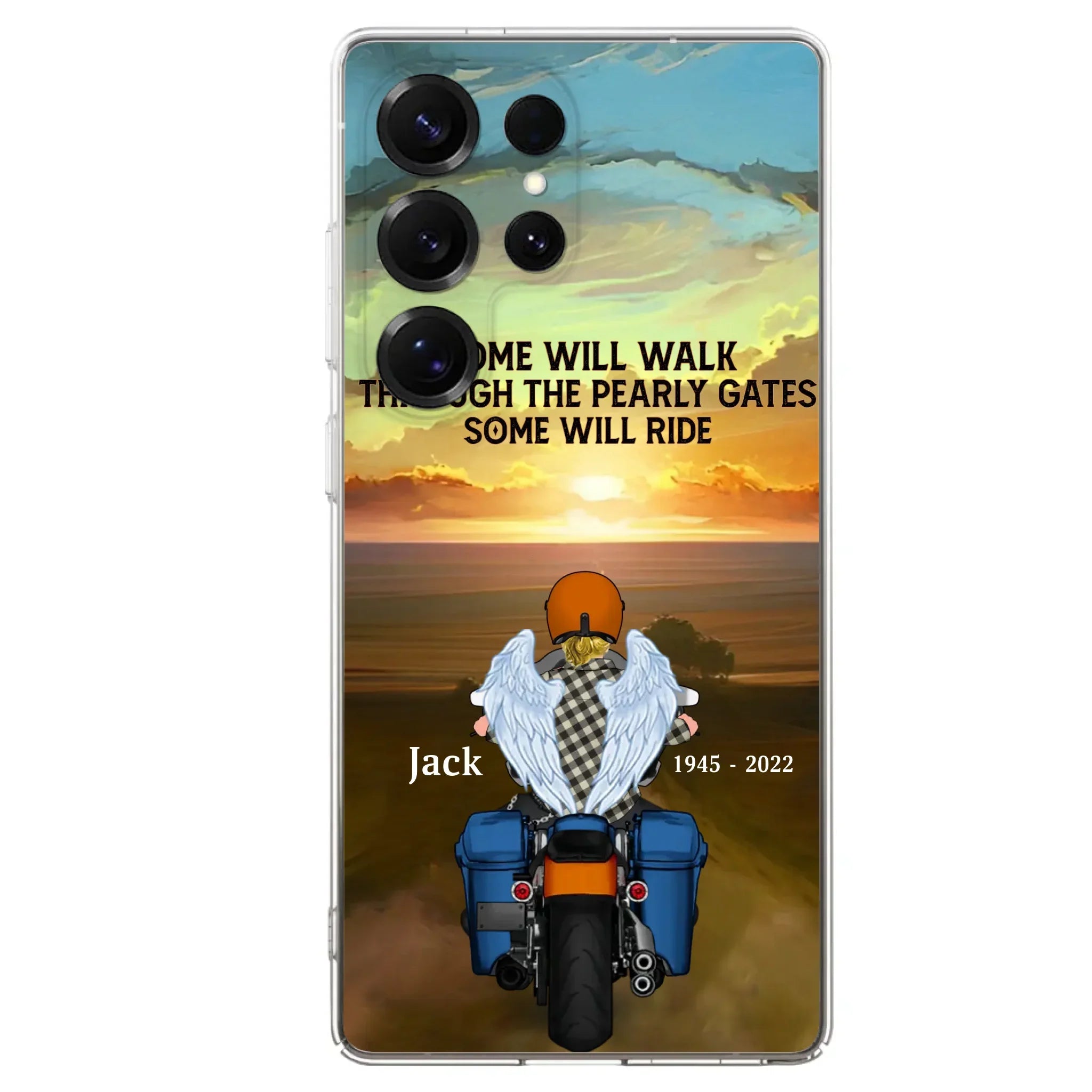 Custom Personalized Memorial Biker Phone Case - Memorial Gift Idea For Father's Day - Some Will Ride - Case For iPhone/Samsung
