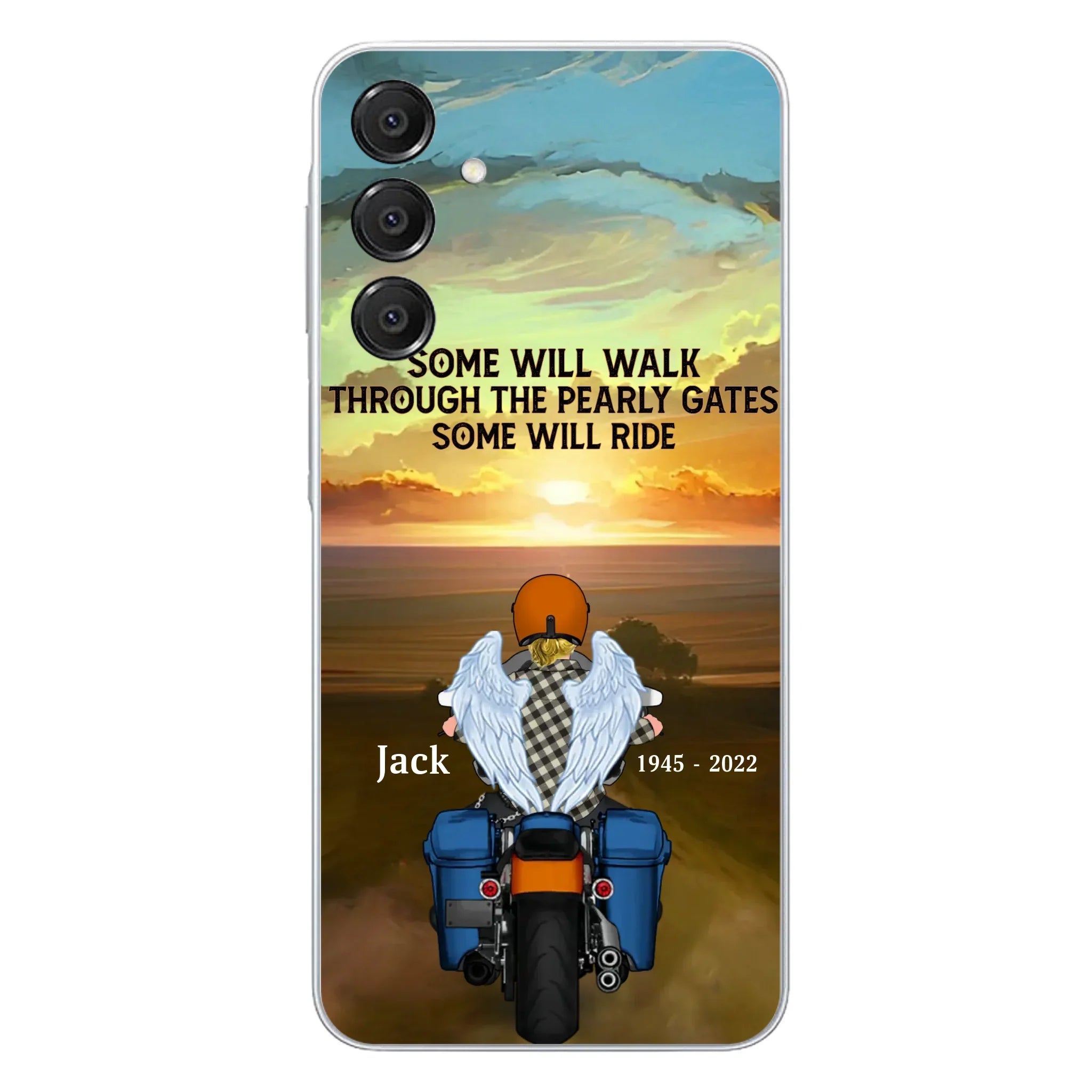Custom Personalized Memorial Biker Phone Case - Memorial Gift Idea For Father's Day - Some Will Ride - Case For iPhone/Samsung