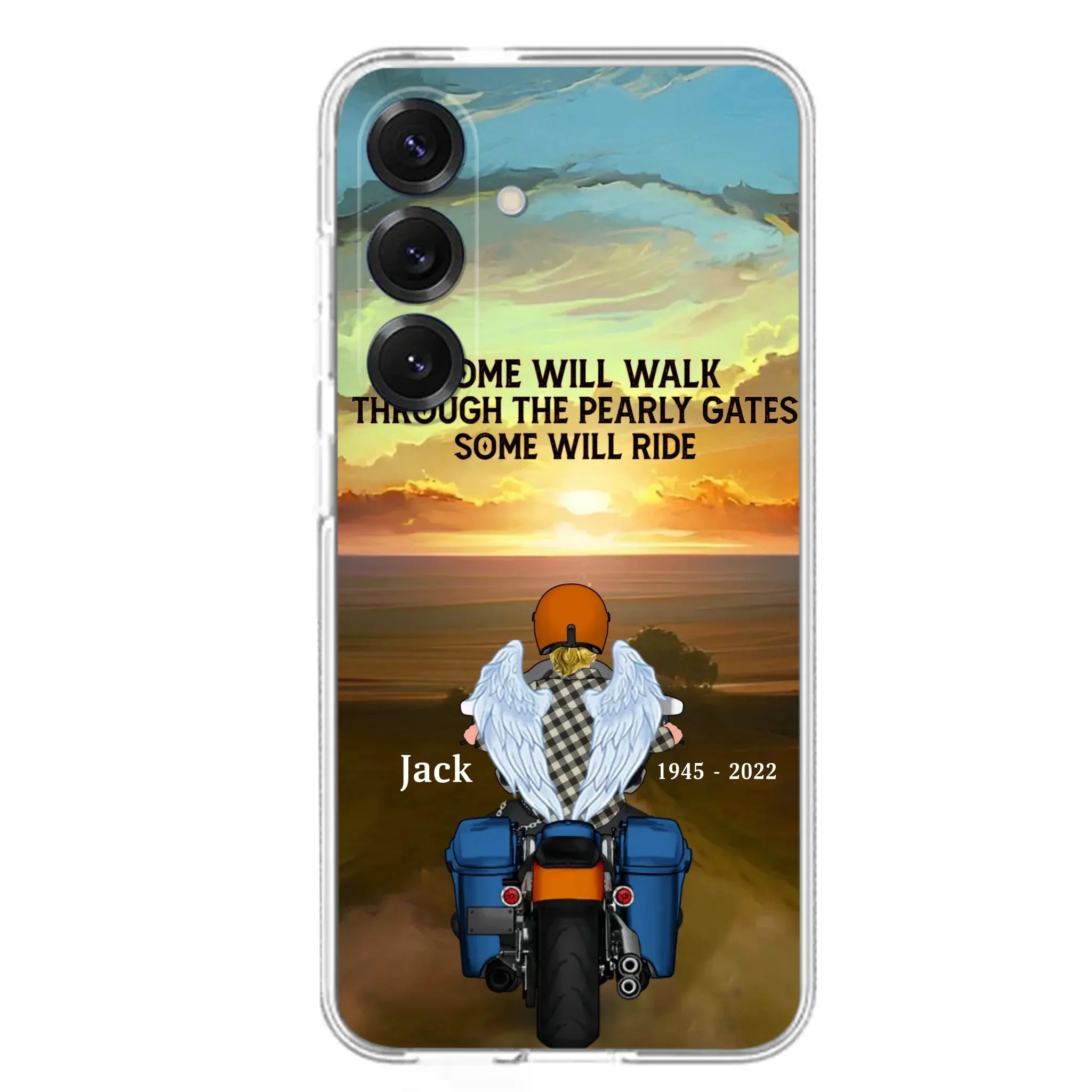Custom Personalized Memorial Biker Phone Case - Memorial Gift Idea For Father's Day - Some Will Ride - Case For iPhone/Samsung