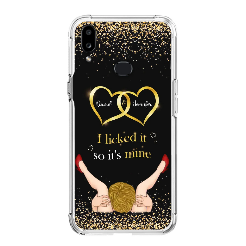 Custom Personalized Couple Phone Case - Gift Idea For Couple/Valentines Day - I Licked It So It's Mine - Case For iPhone/Samsung