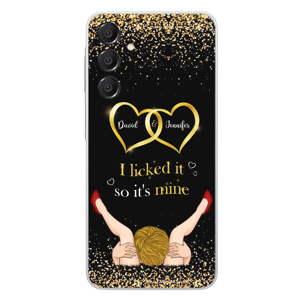 Custom Personalized Couple Phone Case - Gift Idea For Couple/Valentines Day - I Licked It So It's Mine - Case For iPhone/Samsung
