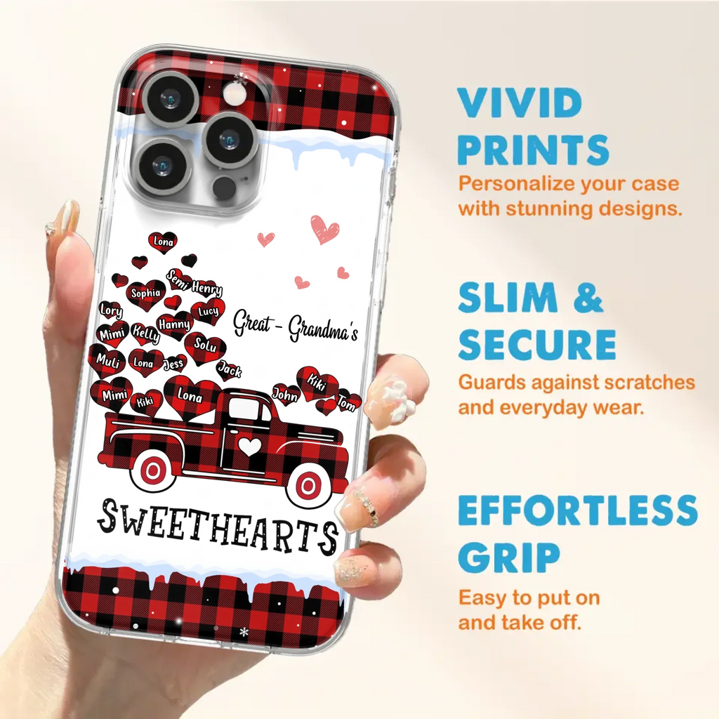 Personalized Grandma Phone Case - Gift Idea For Grandma - Upto 20 Children - Great - Grandma's Sweethearts - Case For iPhone/Samsung