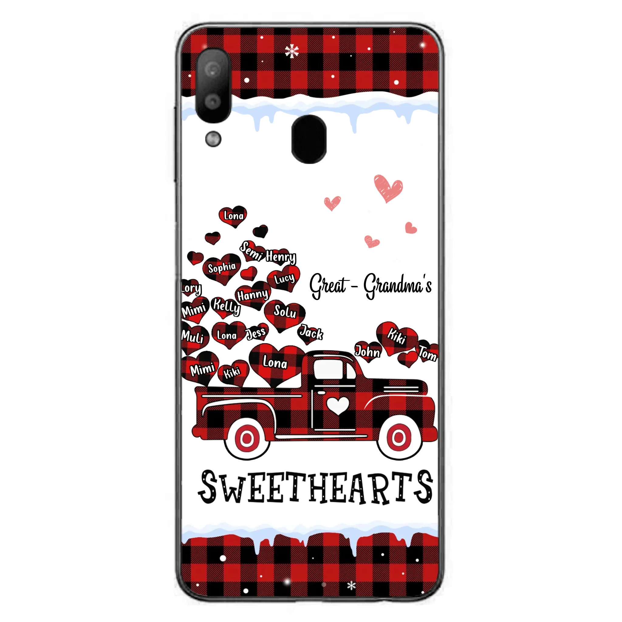 Personalized Grandma Phone Case - Gift Idea For Grandma - Upto 20 Children - Great - Grandma's Sweethearts - Case For iPhone/Samsung