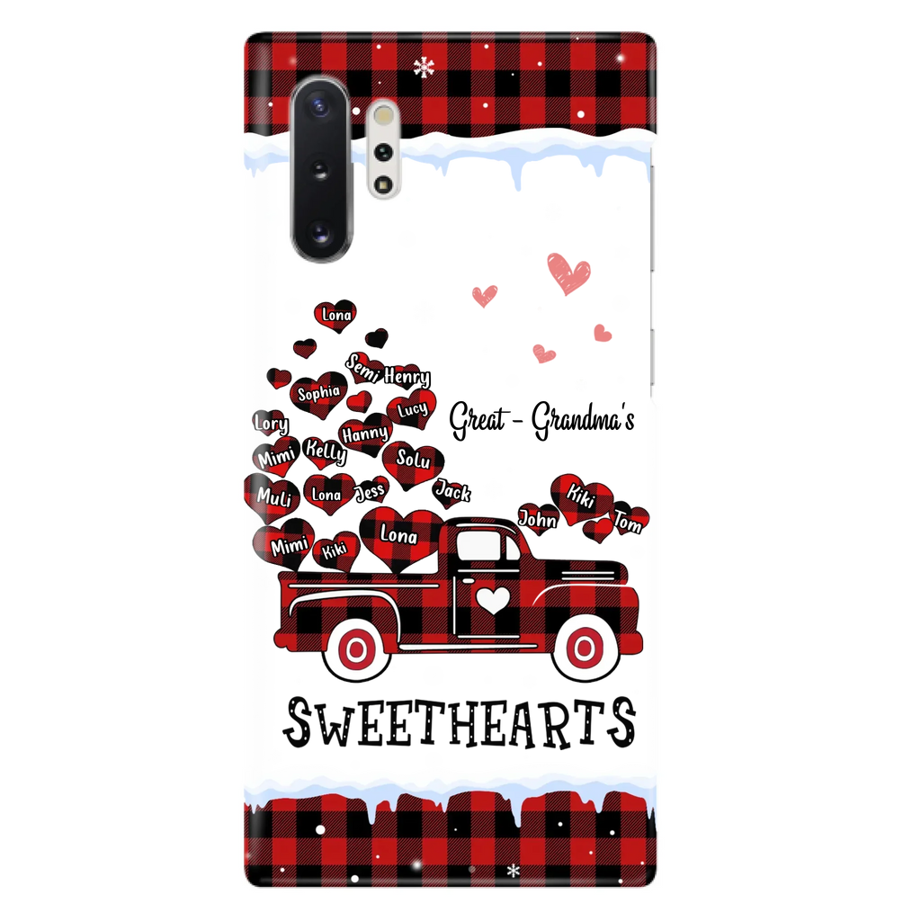 Personalized Grandma Phone Case - Gift Idea For Grandma - Upto 20 Children - Great - Grandma's Sweethearts - Case For iPhone/Samsung