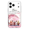Custom Personalized Mom Phone Case - Mother With Upto 4 Daughters - Gift Idea For Mother's Day From Daughter - To Me You Are The World - Case For iPhone/Samsung