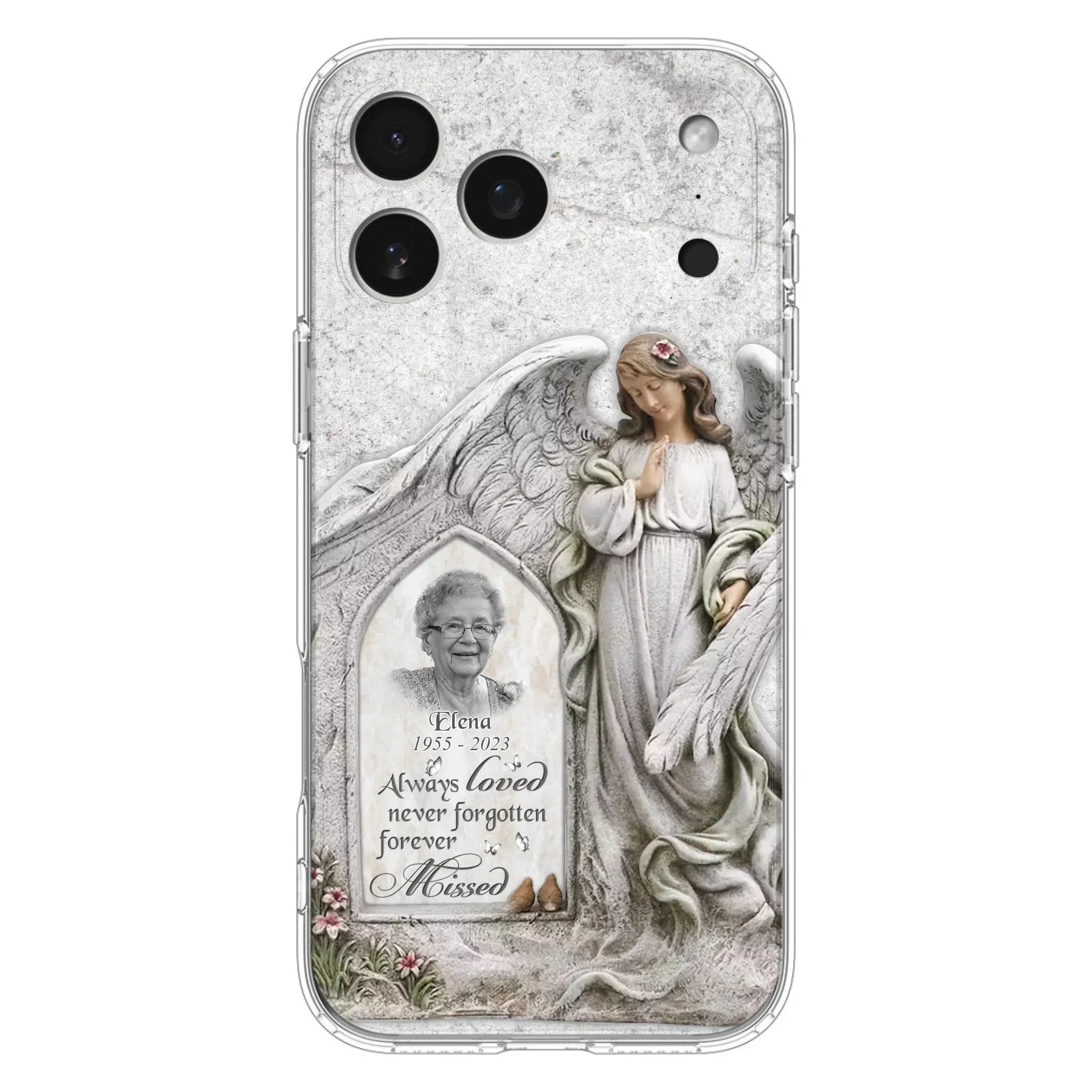 Custom Personalized Memorial Photo Phone Case - Memorial Gift Idea For Family Member - Always Loved Never Forgotten Forever Missed - Case For iPhone/Samsung