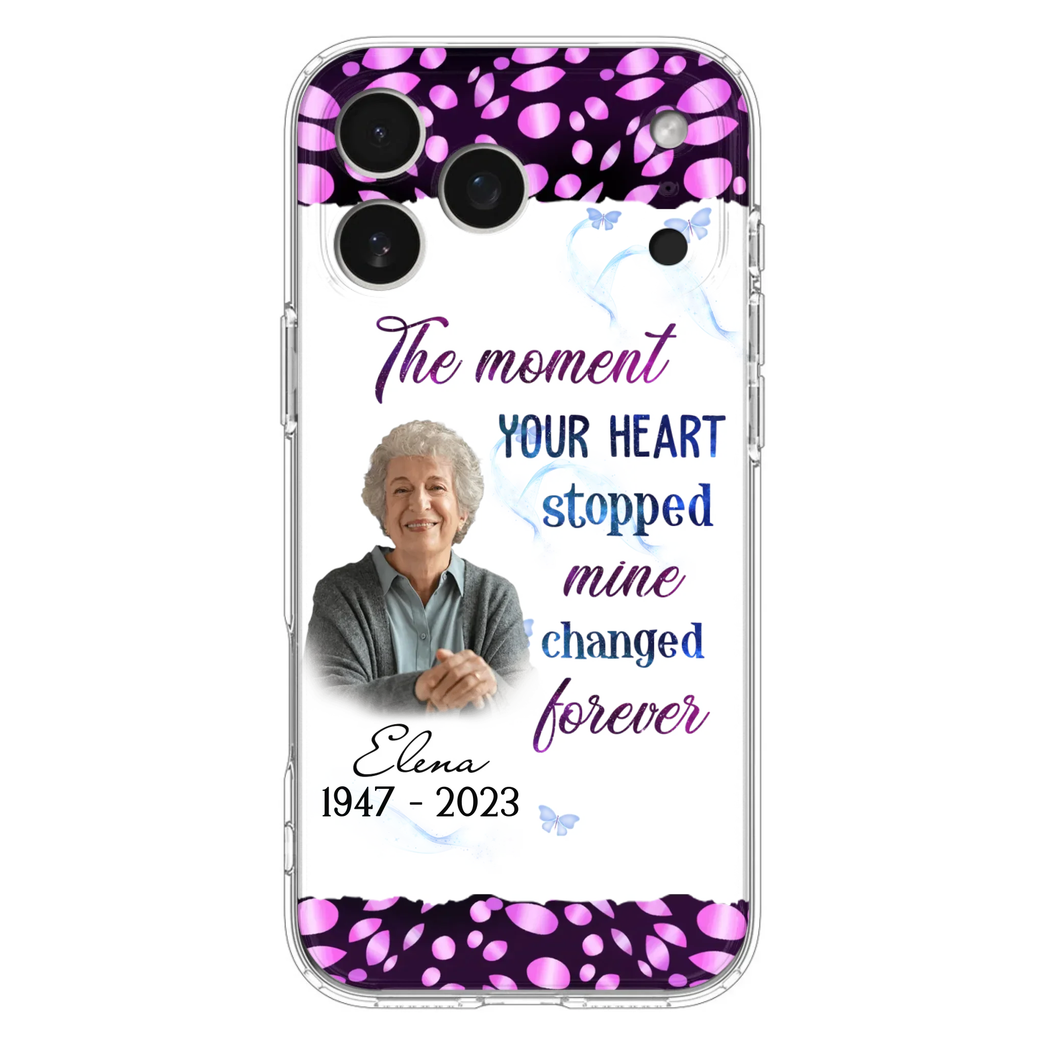 Custom Personalized Memorial Photo Phone Case - Memorial Gift For Family Member - Upload Photo - Case For iPhone/Samsung - The Moment Your Heart Stopped Mine Changed Forever
